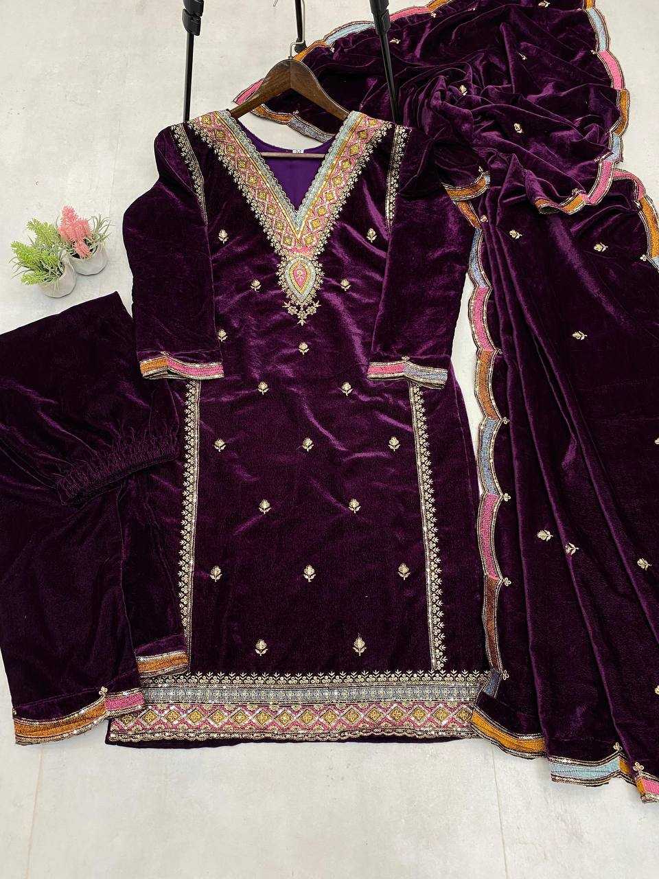 YNF VELVET RIN1411894A SUITS & DRESSES WHOLESAL PAKISTANI EMBROIDERY VELVET EID COLLECTIONS SUITS MANUFACTURE