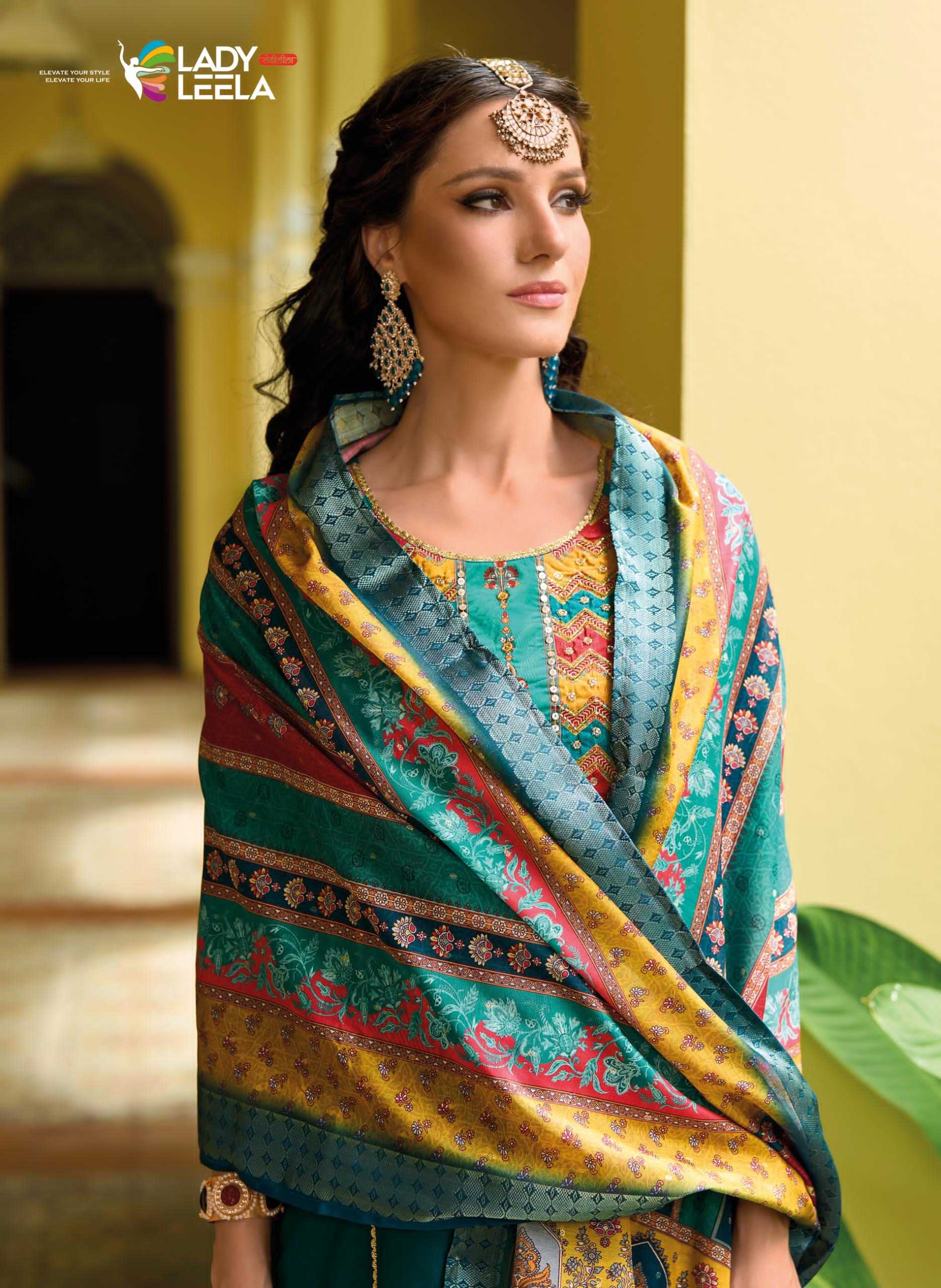 YNF VICHITRA SILK LADY LEELA KESH236 ZEENAT CLOTHING BRANDS WHOLESALE SUITS MANUFACTURER