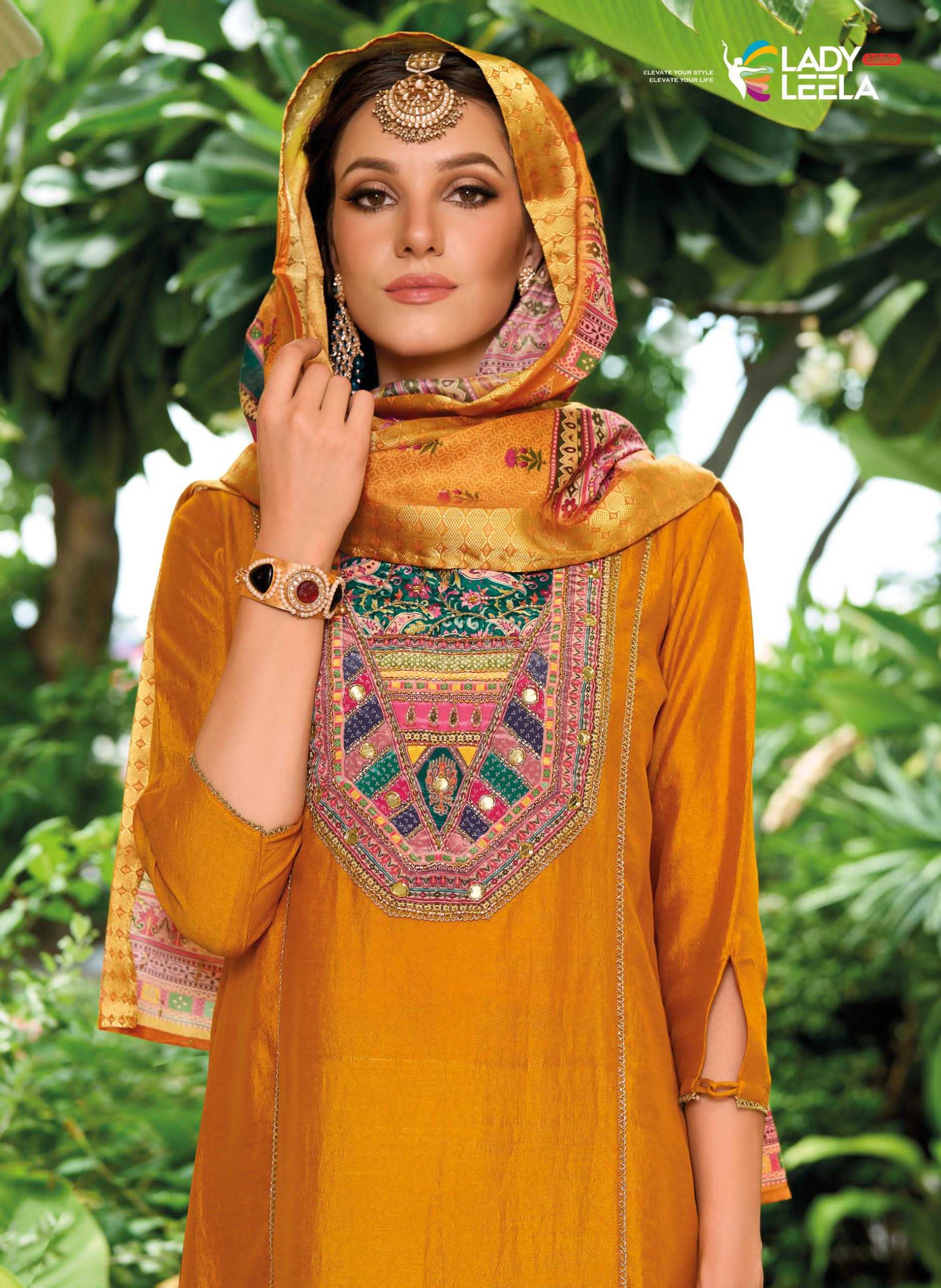 YNF VICHITRA SILK LADY LEELA KESH236 ZEENAT CLOTHING BRANDS WHOLESALE SUITS MANUFACTURER
