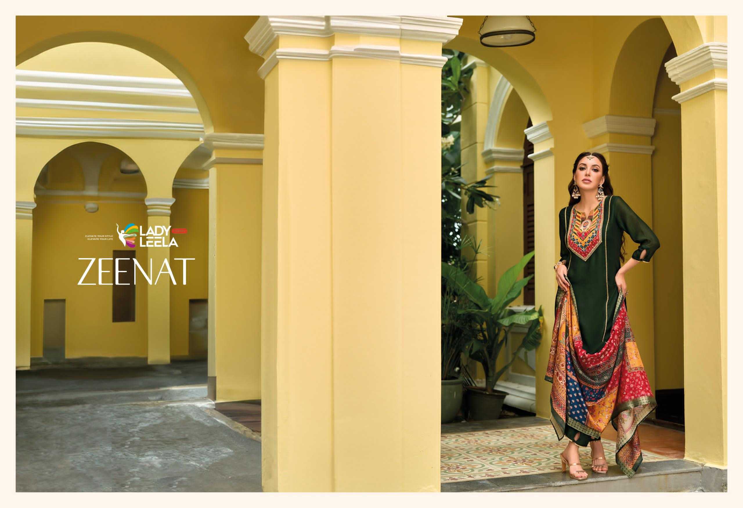 YNF VICHITRA SILK LADY LEELA KESH236 ZEENAT CLOTHING BRANDS WHOLESALE SUITS MANUFACTURER