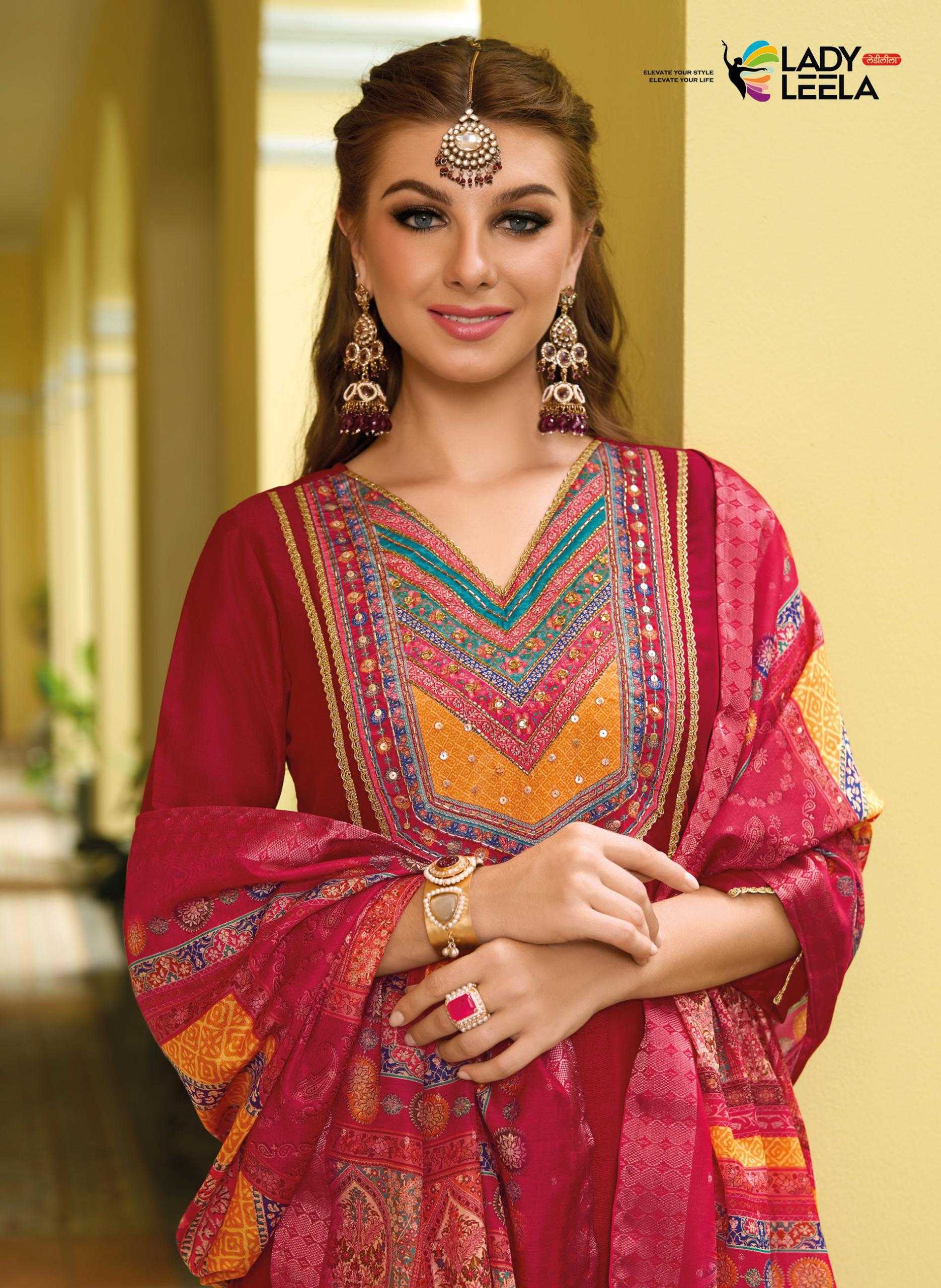 YNF VICHITRA SILK LADY LEELA KESH236 ZEENAT CLOTHING BRANDS WHOLESALE SUITS MANUFACTURER