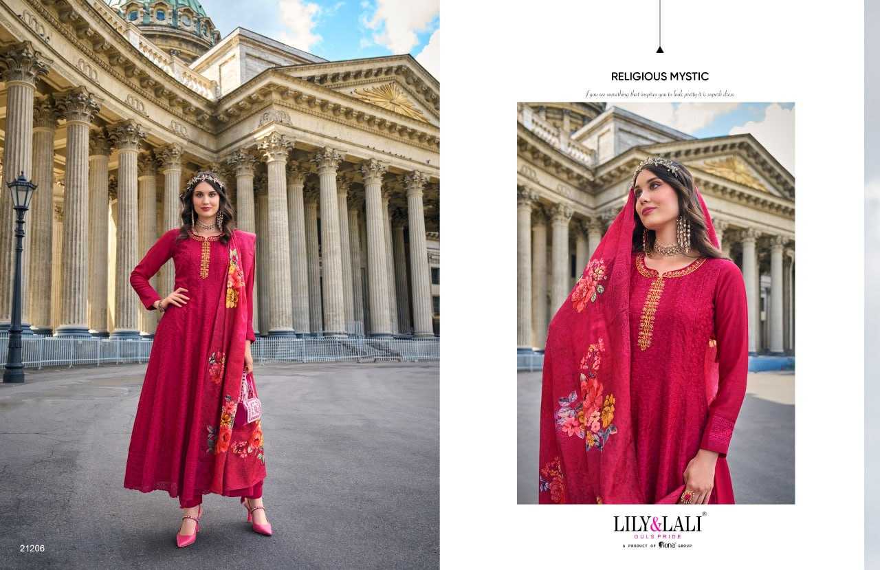 YNF VICHITRA SILK  LILY & LALI KESH236 Alamzeb CLOTHING BRANDS WHOLESALE SUITS MANUFACTURER