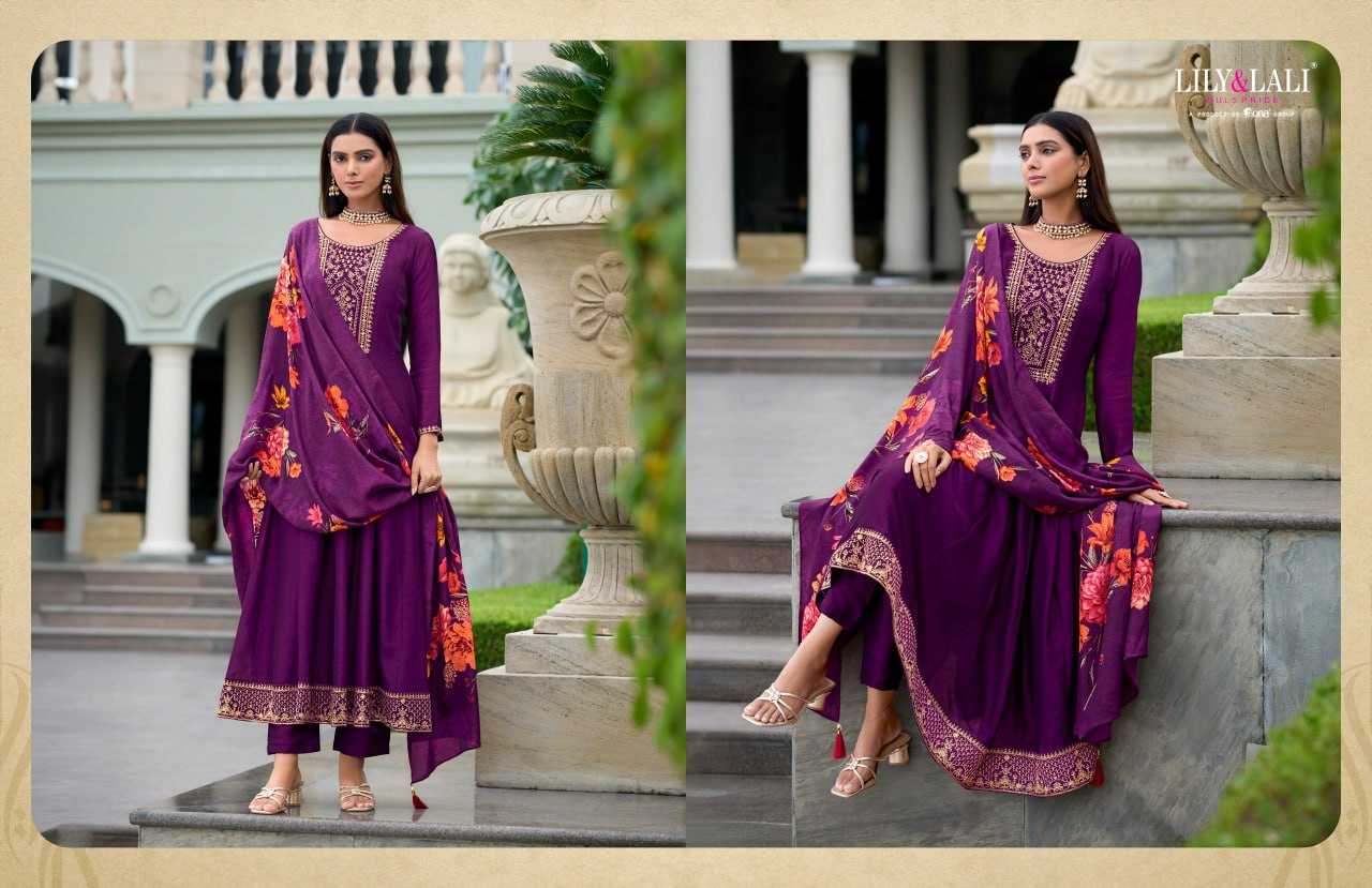 YNF VICHITRA SILK LILY & LALI KESH236 MALLIKAJAAN CLOTHING BRANDS WHOLESALE GOWNS MANUFACTURER