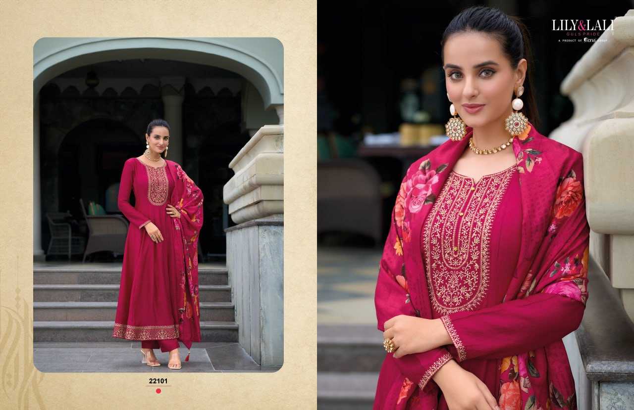 YNF VICHITRA SILK LILY & LALI KESH236 MALLIKAJAAN CLOTHING BRANDS WHOLESALE GOWNS MANUFACTURER