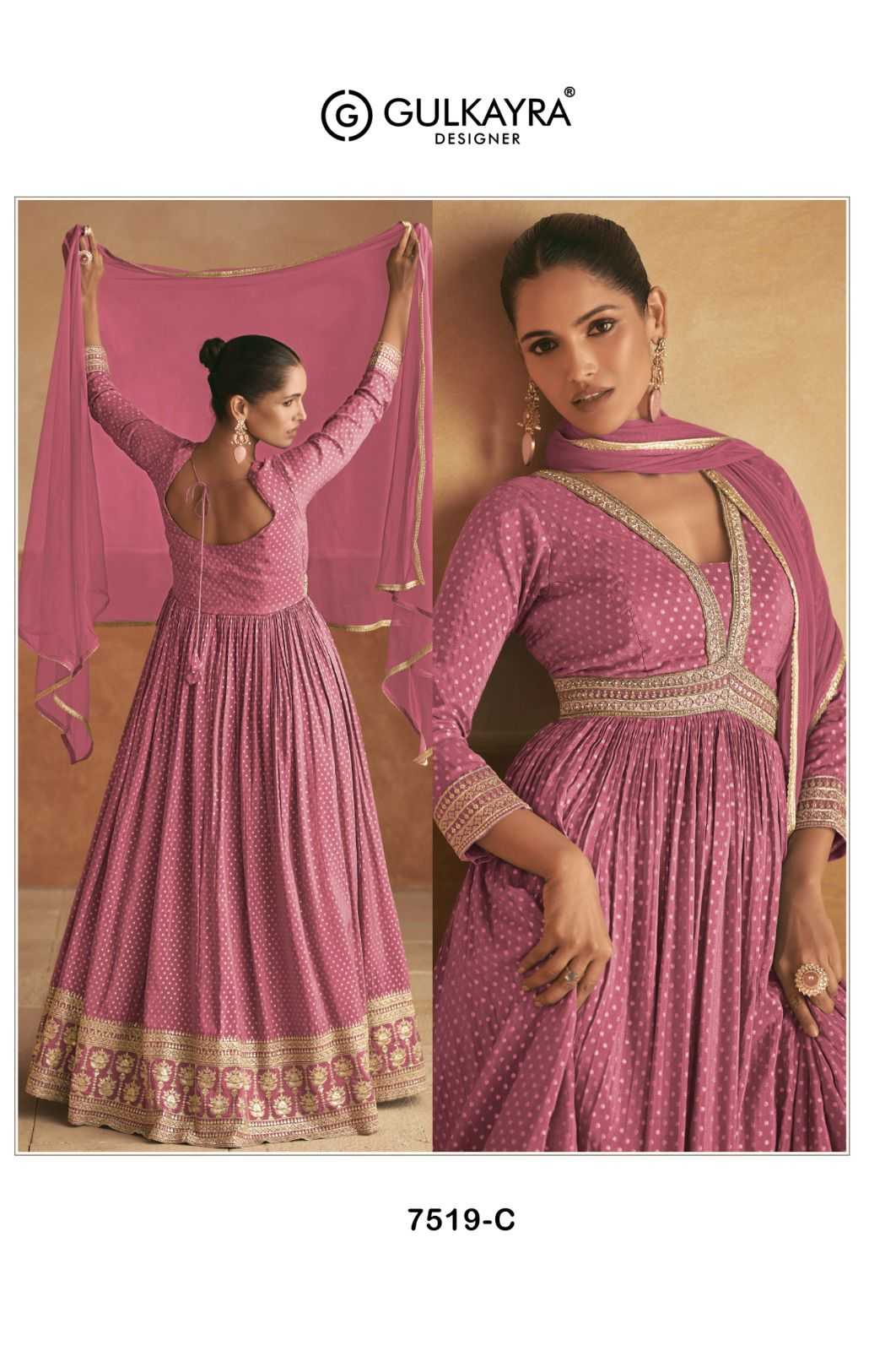YNF VISCOSE GULKAYRA KESH235 ROOPAL CLOTHING BRANDS WHOLESALE GOWN MANUFACTURER