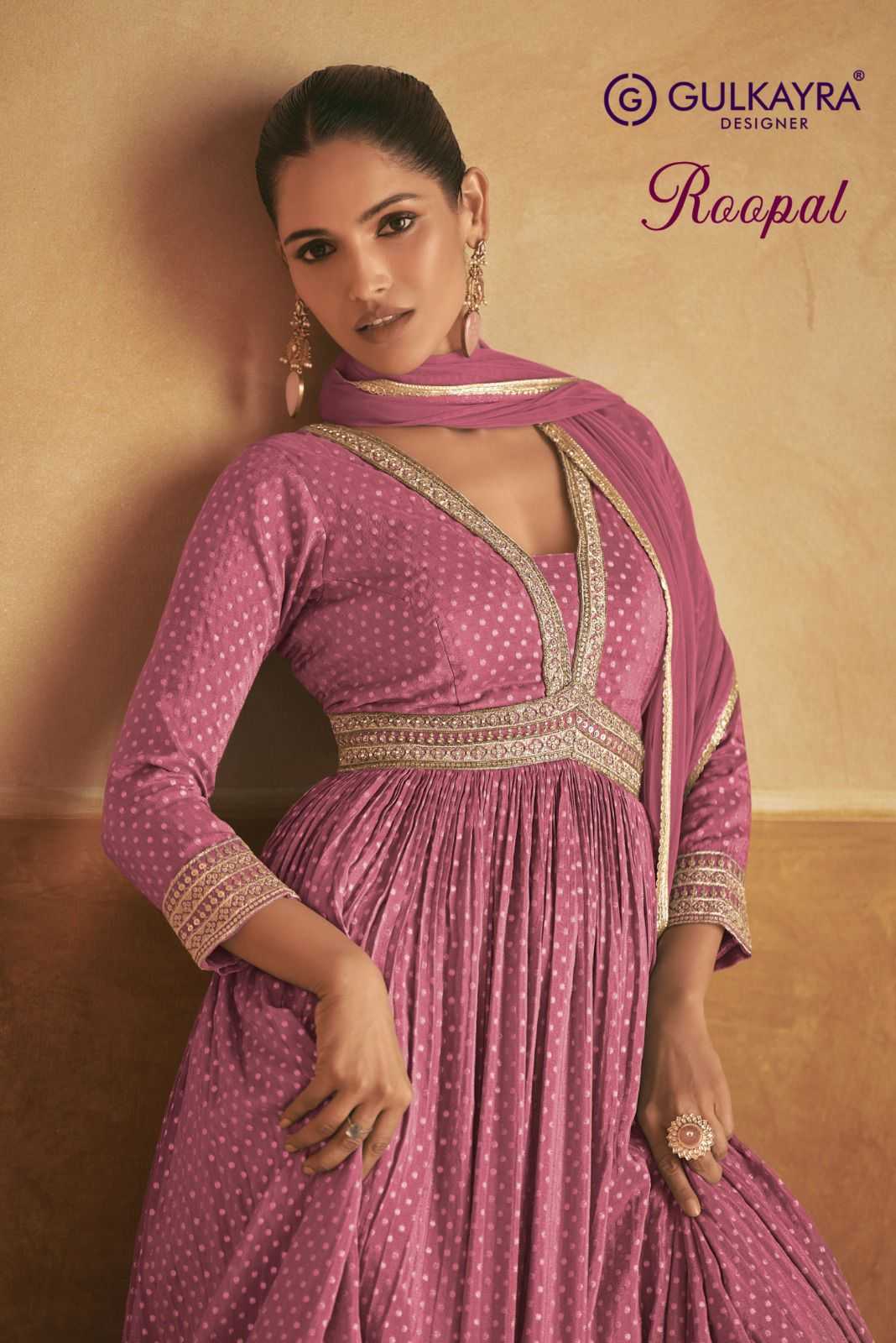 YNF VISCOSE GULKAYRA KESH235 ROOPAL CLOTHING BRANDS WHOLESALE GOWN MANUFACTURER