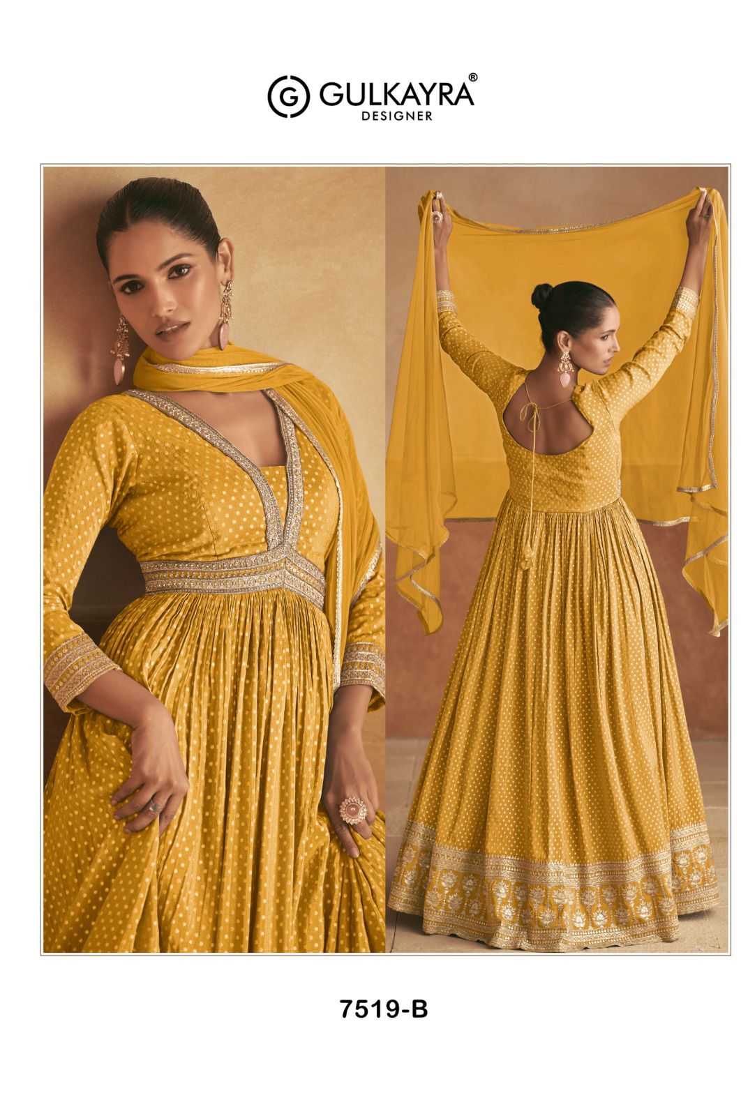 YNF VISCOSE GULKAYRA KESH235 ROOPAL CLOTHING BRANDS WHOLESALE GOWN MANUFACTURER