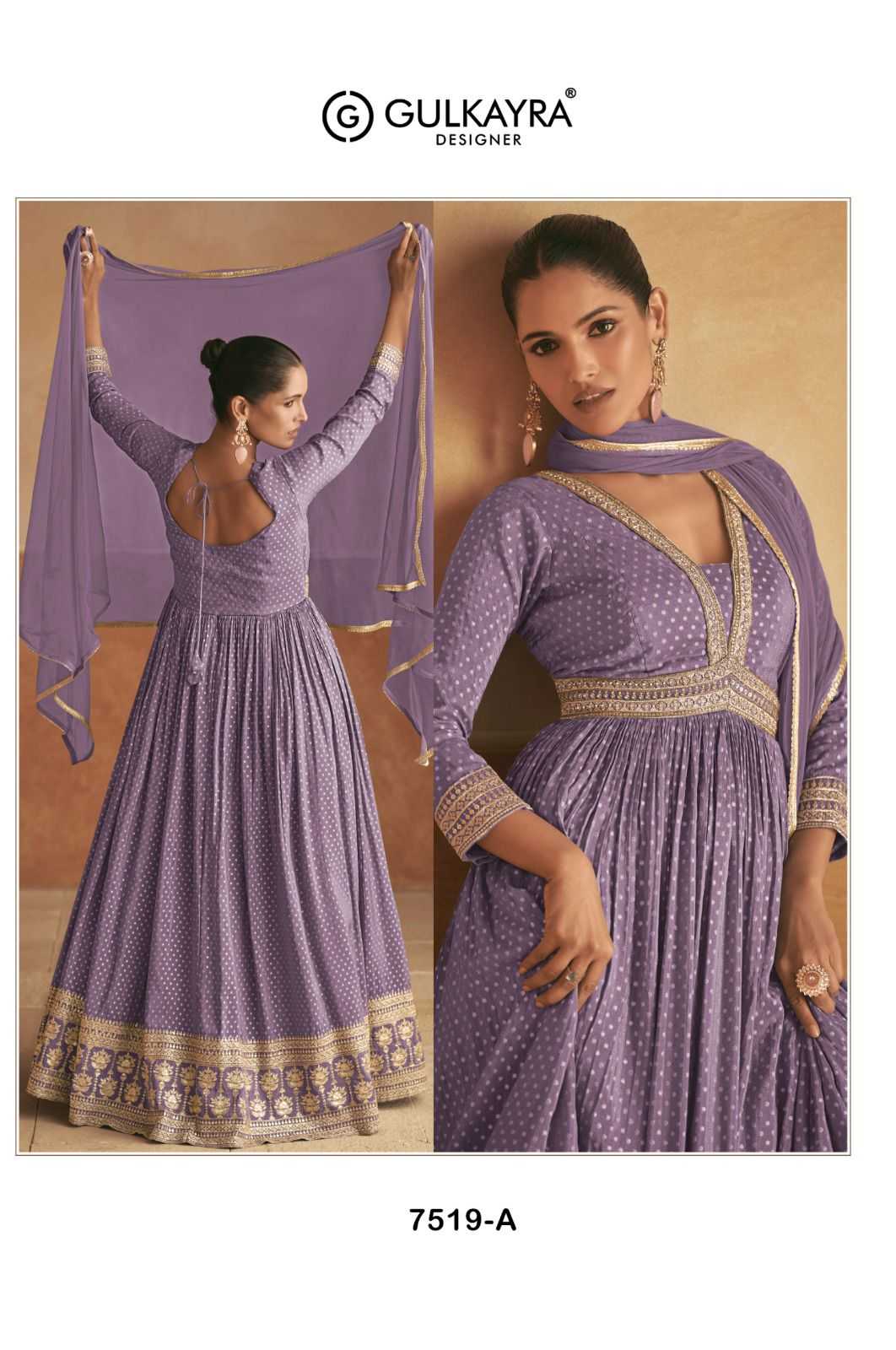 YNF VISCOSE GULKAYRA KESH235 ROOPAL CLOTHING BRANDS WHOLESALE GOWN MANUFACTURER