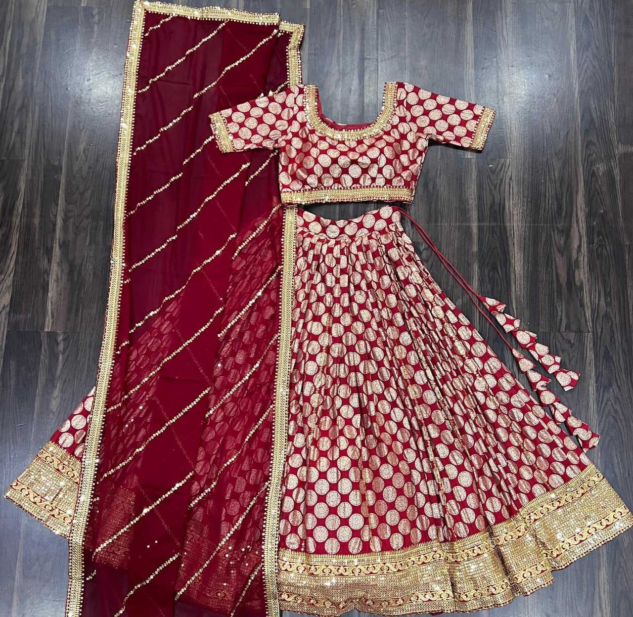 YNF VISCOSE KESH234 DSF015 LEHENGAS WHOLESALE RED TRADITIONAL WEDDING LEHENGAS MANUFACTURER