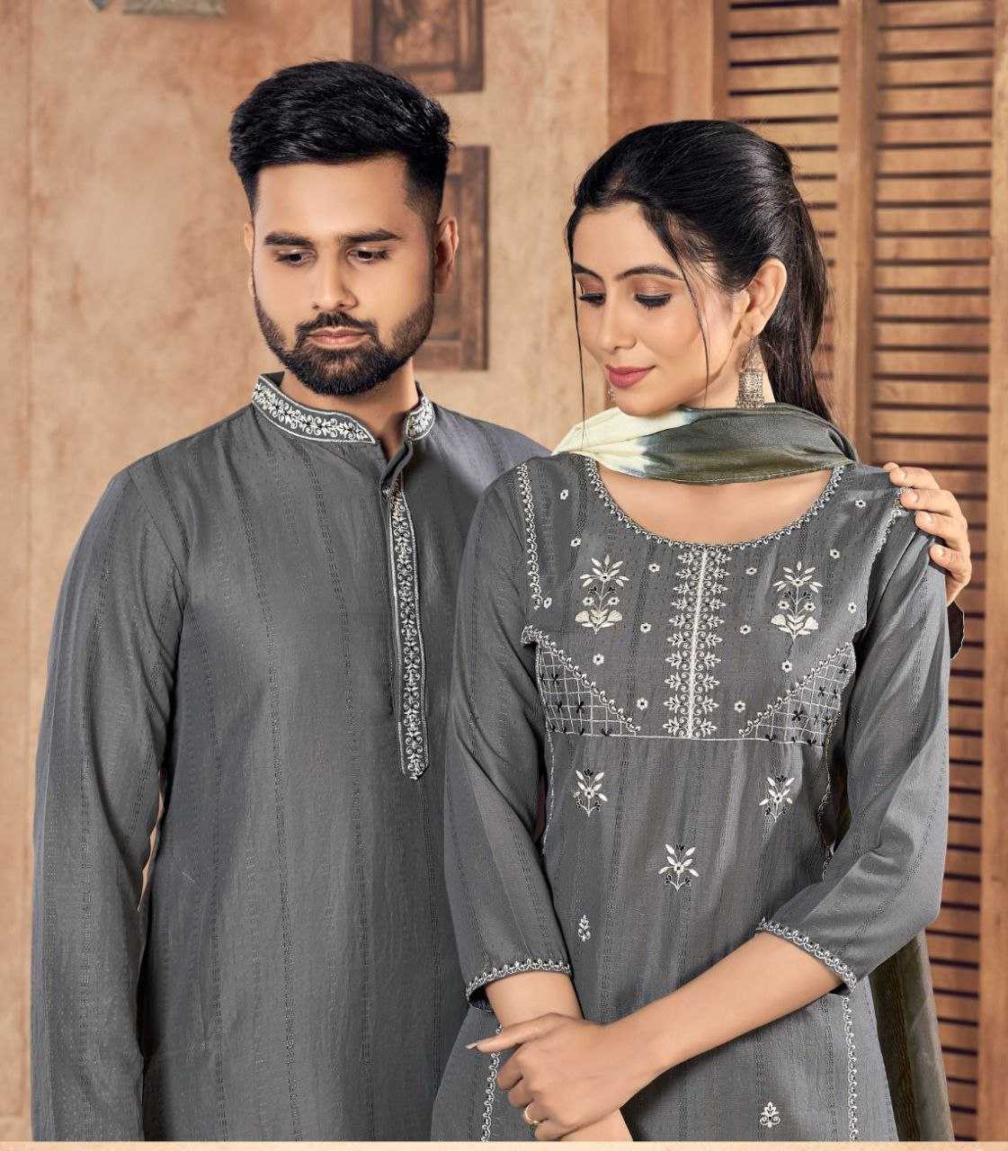 YNF VISCOSE KESH246 Soul Mates COUPLE WEAR WHOLESALE MENS KURTA PAYJAM & FEMALE KURTIS BOTTOM MANUFACTURER