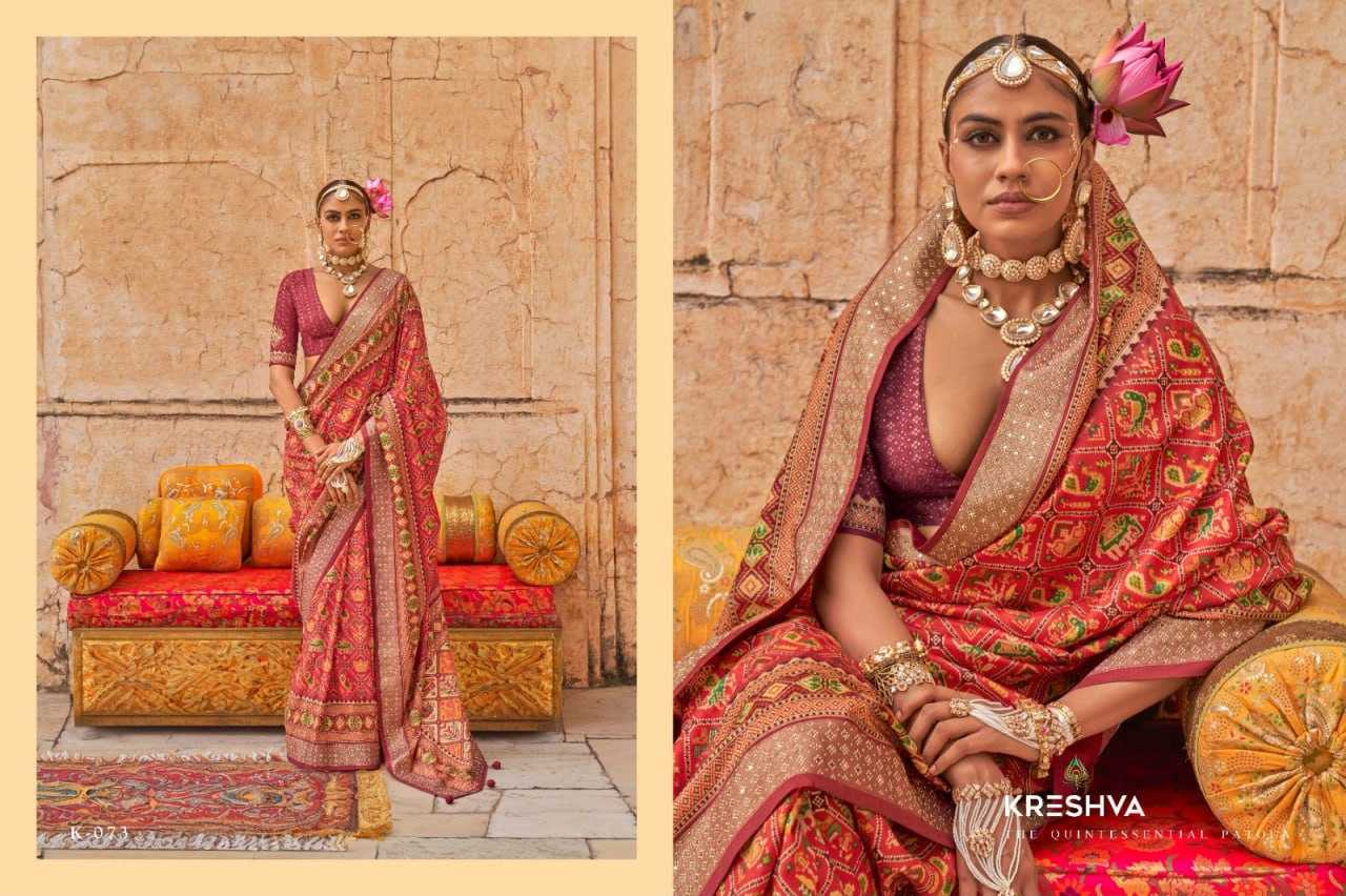 YNF VISCOSE KRESHVA KESH113  Yug Patola CLOTHING BRANDS WHOLESALE SAREES MANUFACTURER