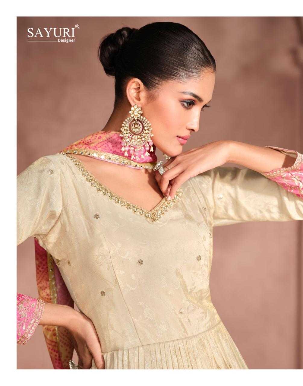 YNF VISCOSE SAYURI KESH235 GUNJAN CLOTHING BRANDS WHOLESALE GOWNS MANUFACTURER