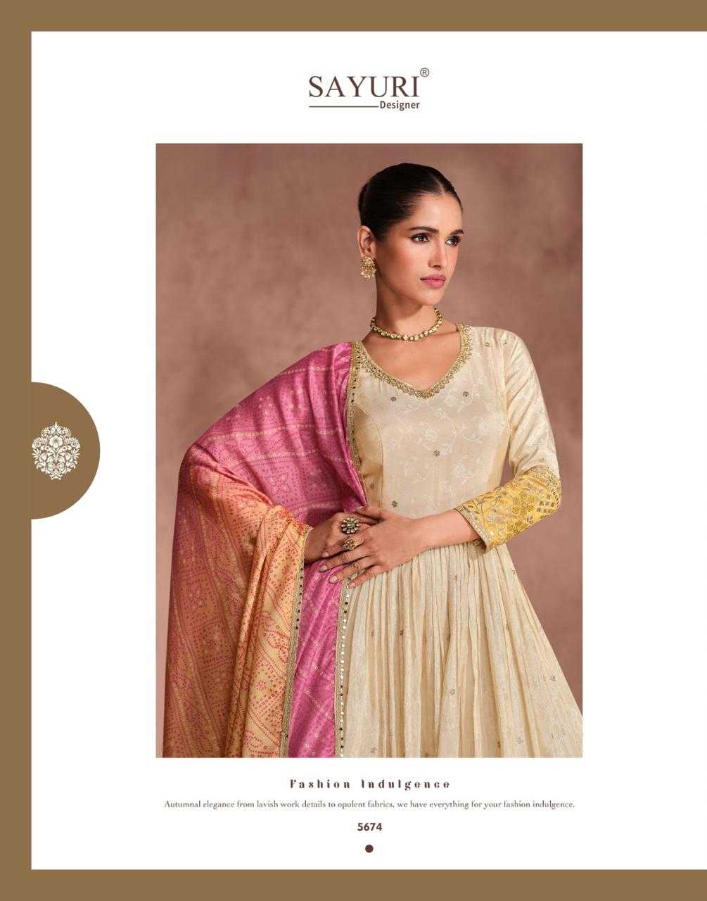 YNF VISCOSE SAYURI KESH235 GUNJAN CLOTHING BRANDS WHOLESALE GOWNS MANUFACTURER