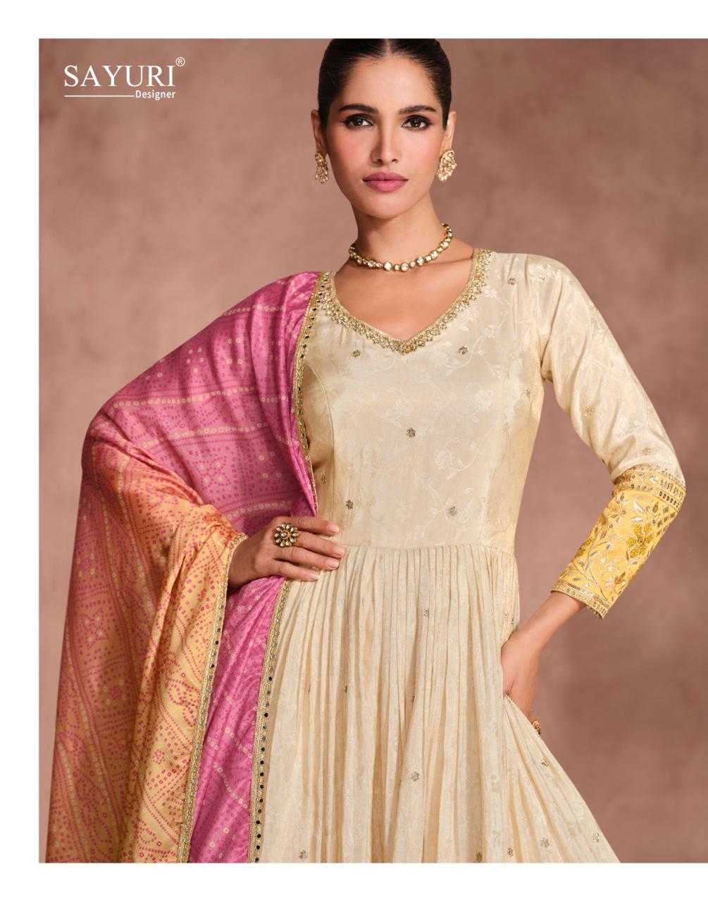 YNF VISCOSE SAYURI KESH235 GUNJAN CLOTHING BRANDS WHOLESALE GOWNS MANUFACTURER