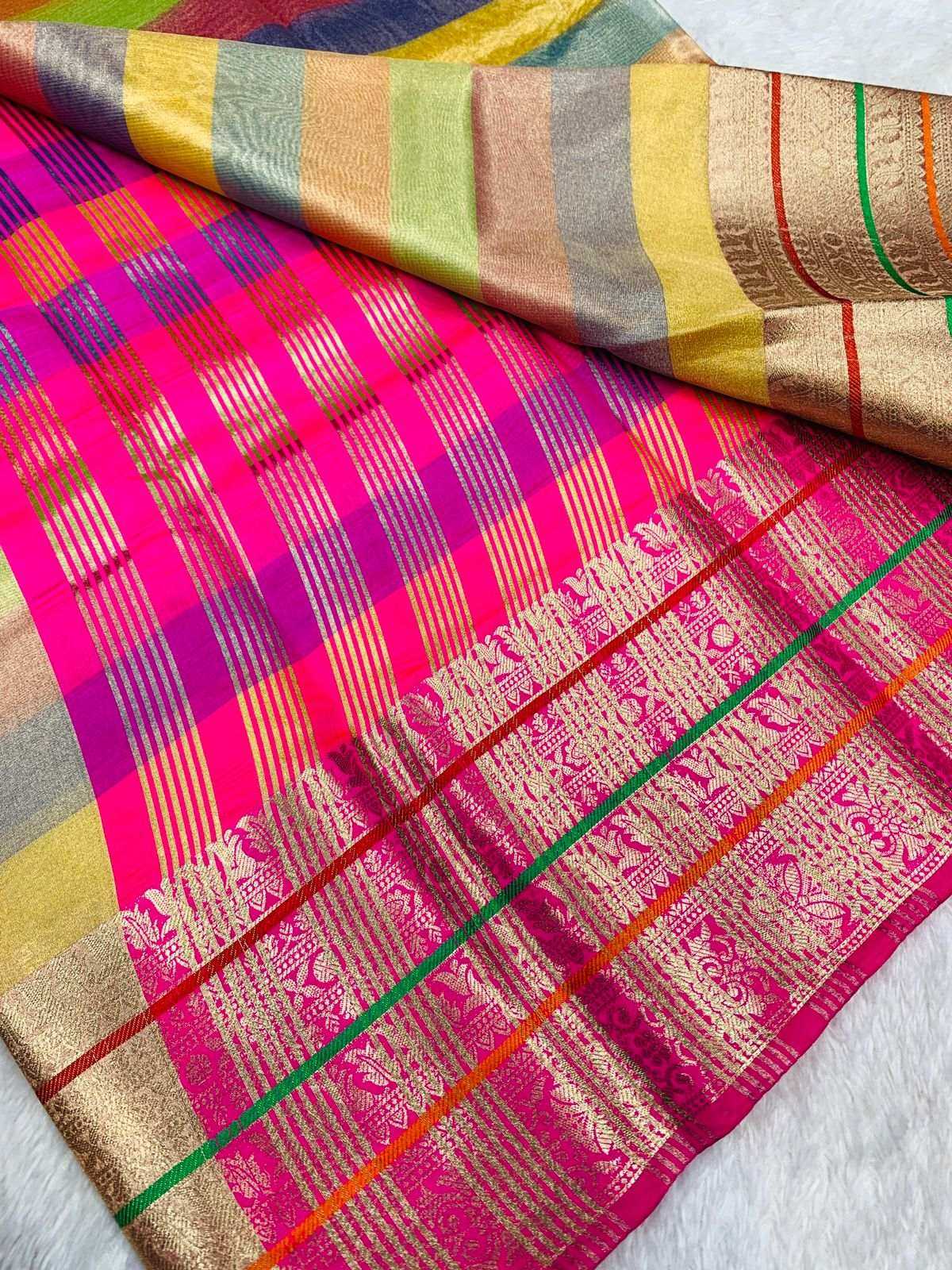 YNF BANARASI JACQUARD KESH161 TRM15 SAREES WHOLESALE JACQUARD GOLDEN SAREE MANUFACTURER