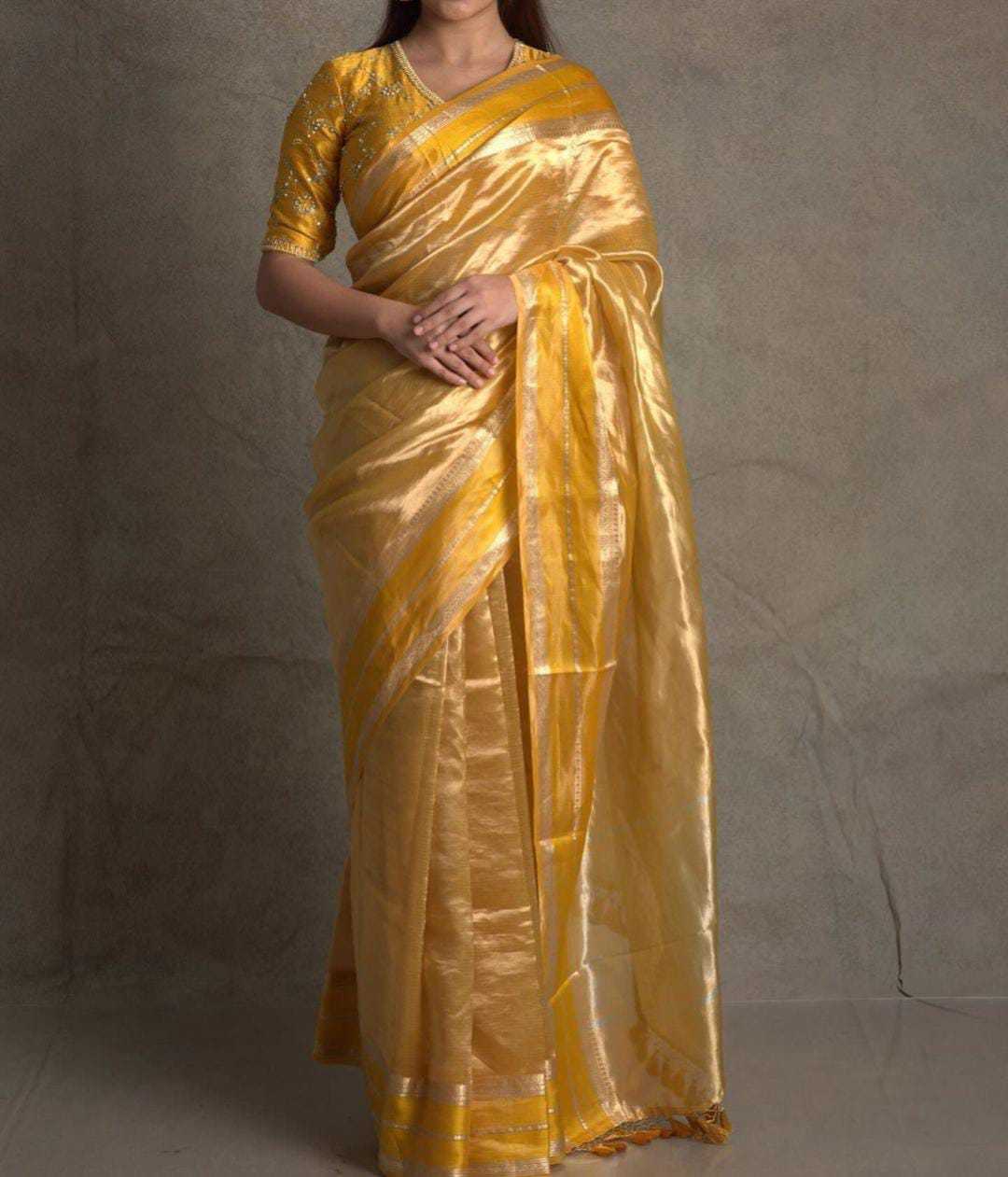 YNF BANARASI  SILK KESH131 Anokhi SAREES WHOLESALE SATIN SOFT TISSUE SILK PARTY WEAR SAREES MANUFACTURER