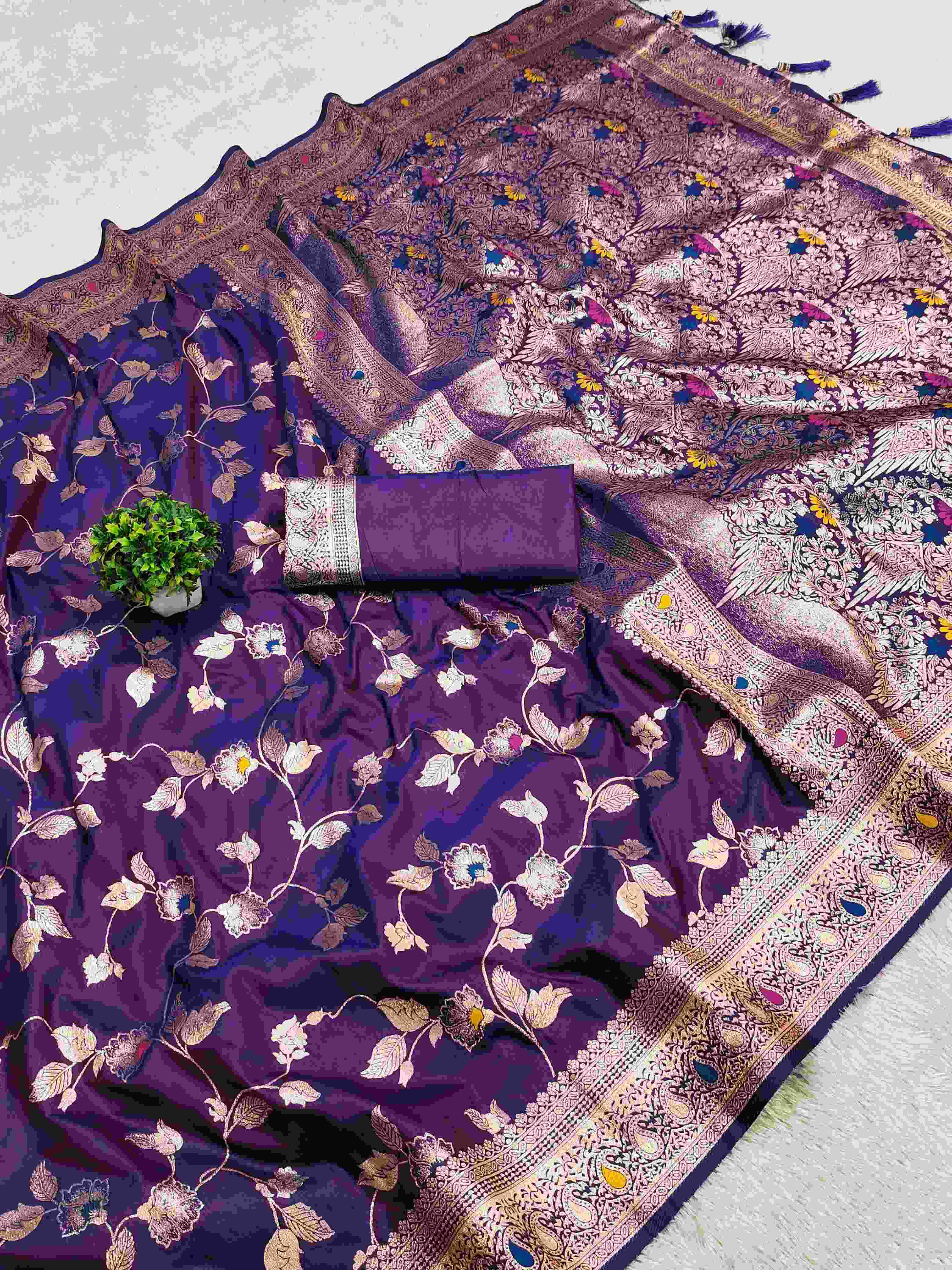 YNF BANARASI SOFT SILK RIN150 Banarasi - 4 SILK SAREE WHOLESALE BANARASI DESIGNER PURE ZARI SILK SAREE MANUFACTURER