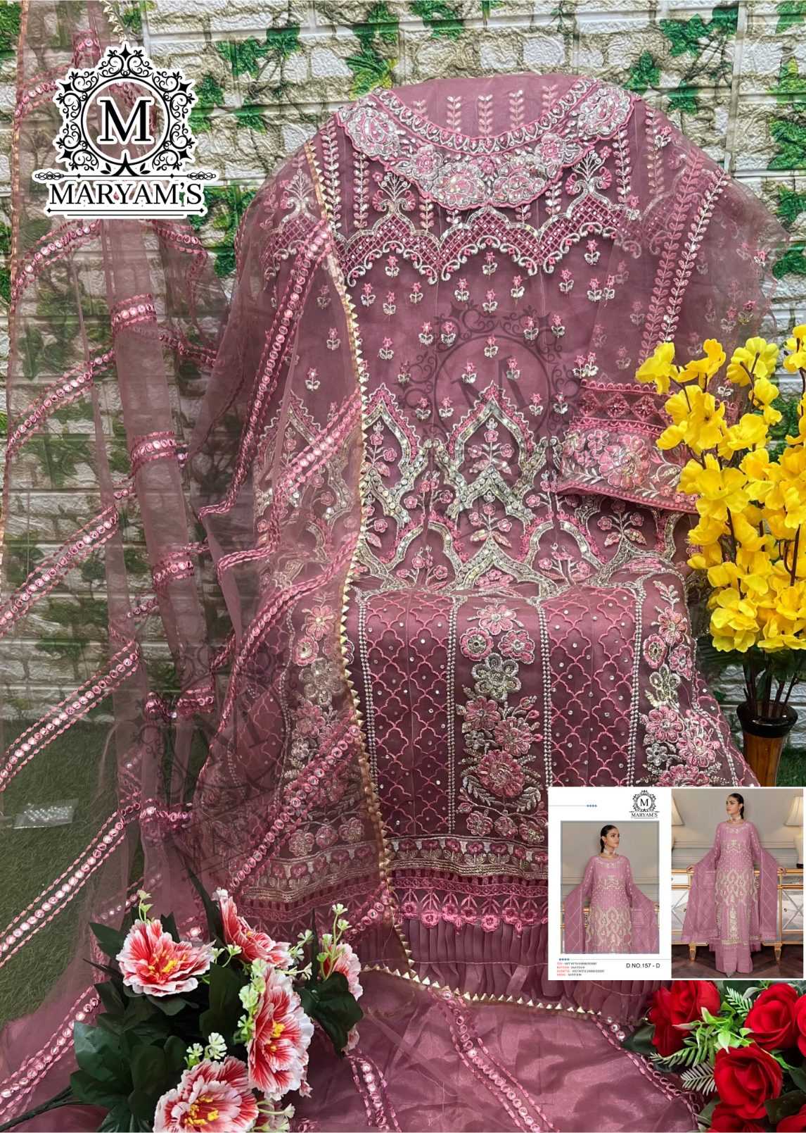 Ynf Butterfly Net RIN129 157 Suits & Dresses Wholesale Embroidery Suits Party wear suits Net Suit Manufacturer