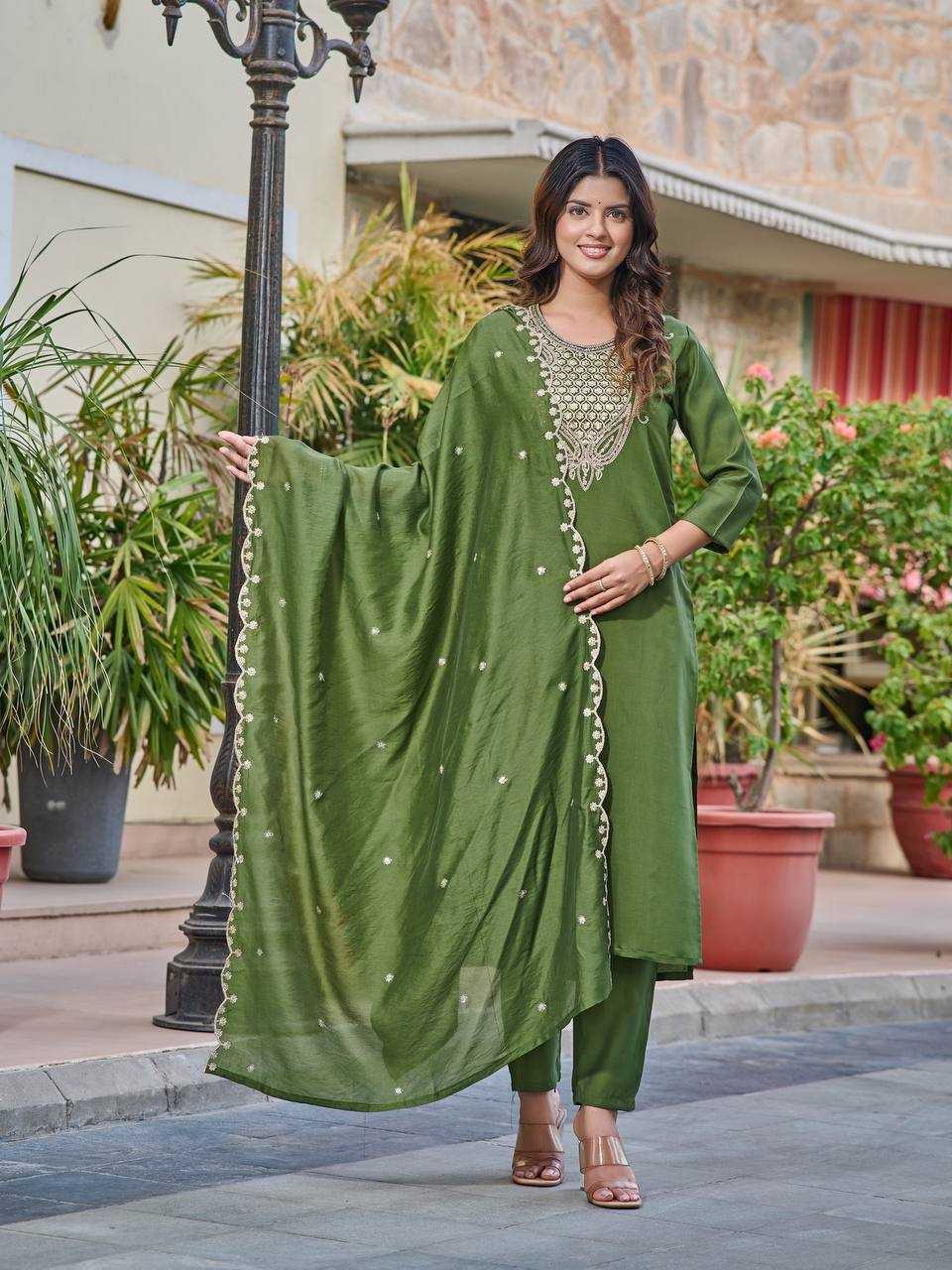 YNF CHANDERI KESH396 103 SUIT WHOLESALE CHANDERI EMBROIDERY LADIES SUIT MANUFACTURER