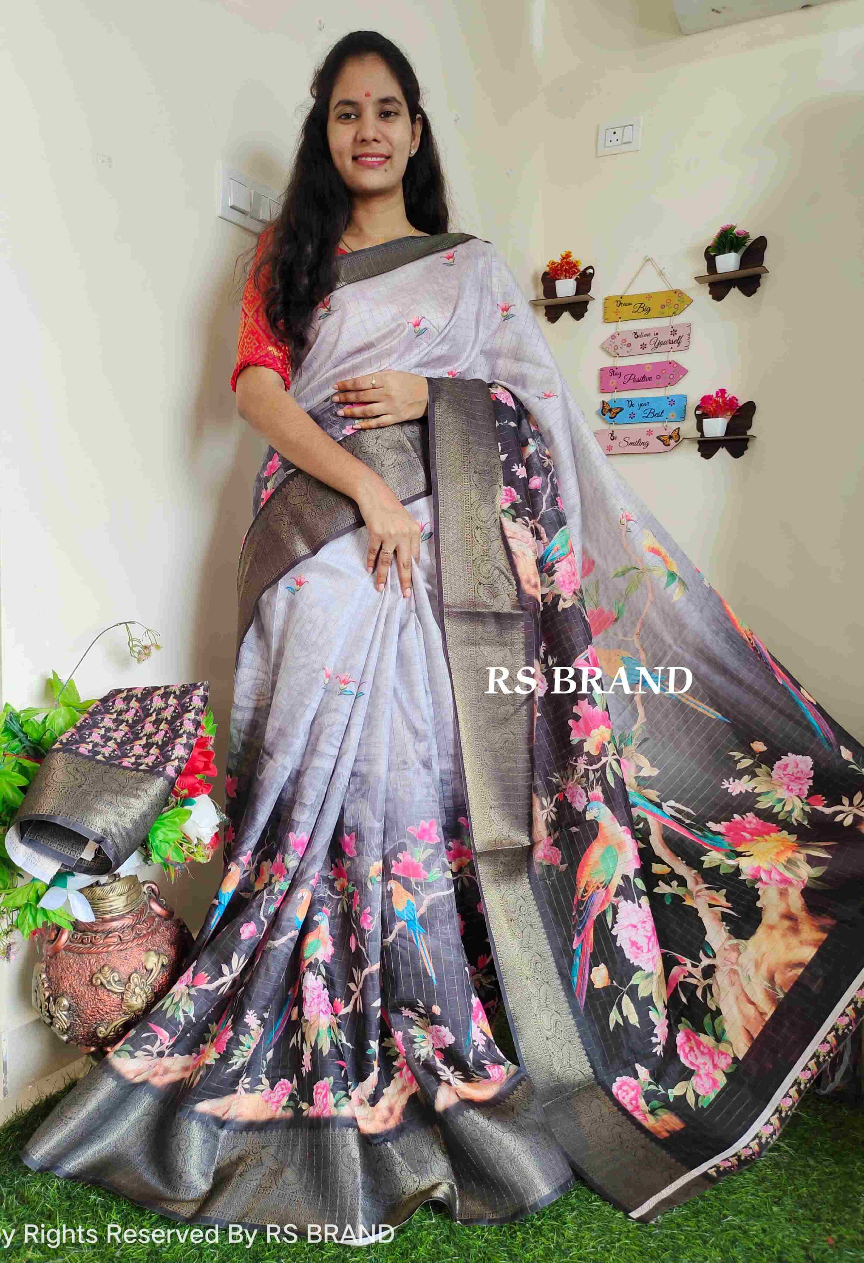 YNF CHANDESI SOFT KESH297 VHC12 SAREE WHOLESALE CHANDERI PRINTED ZARI SAREE MANUFACTURER