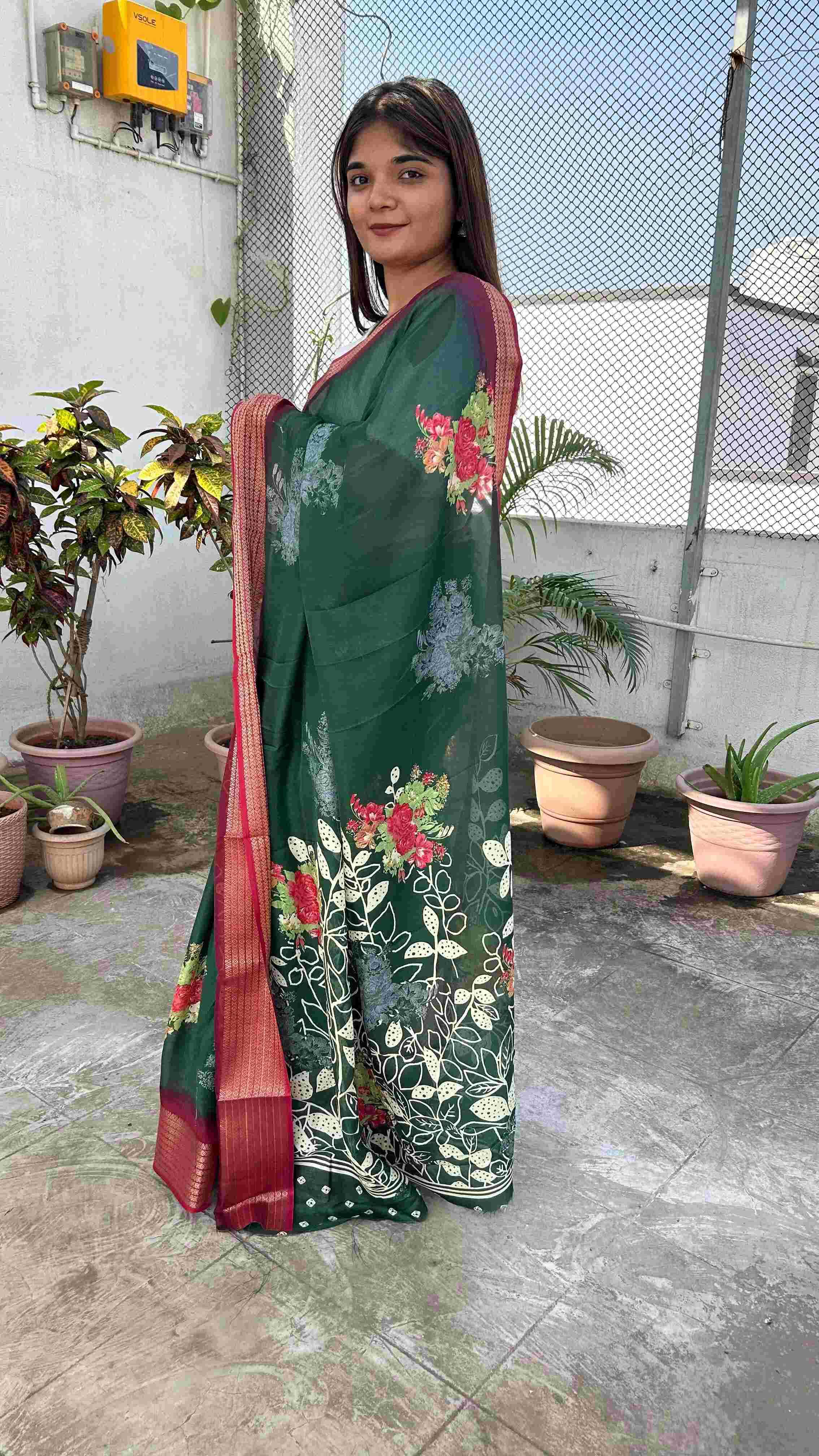 YNF CHIFFON KESH297 VHC03 SAREE WHOLESALE CHIFFON PRINTED FANCY SAREE MANUFACTURER