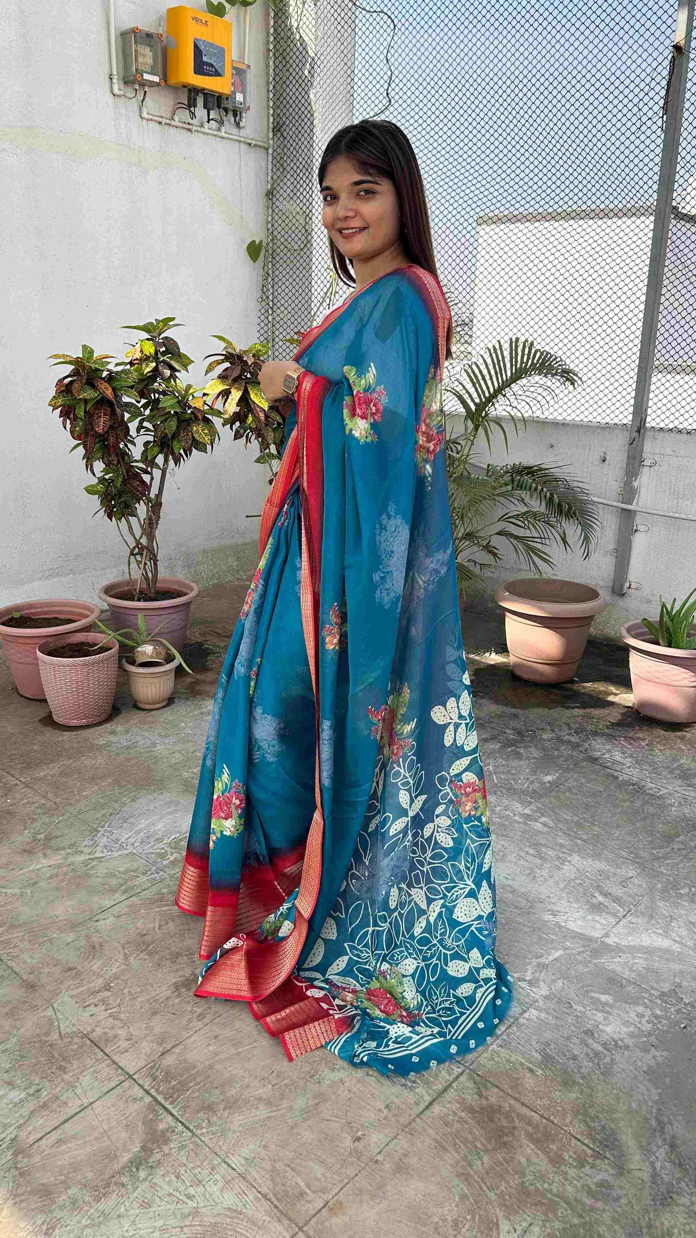 YNF CHIFFON KESH297 VHC03 SAREE WHOLESALE CHIFFON PRINTED FANCY SAREE MANUFACTURER