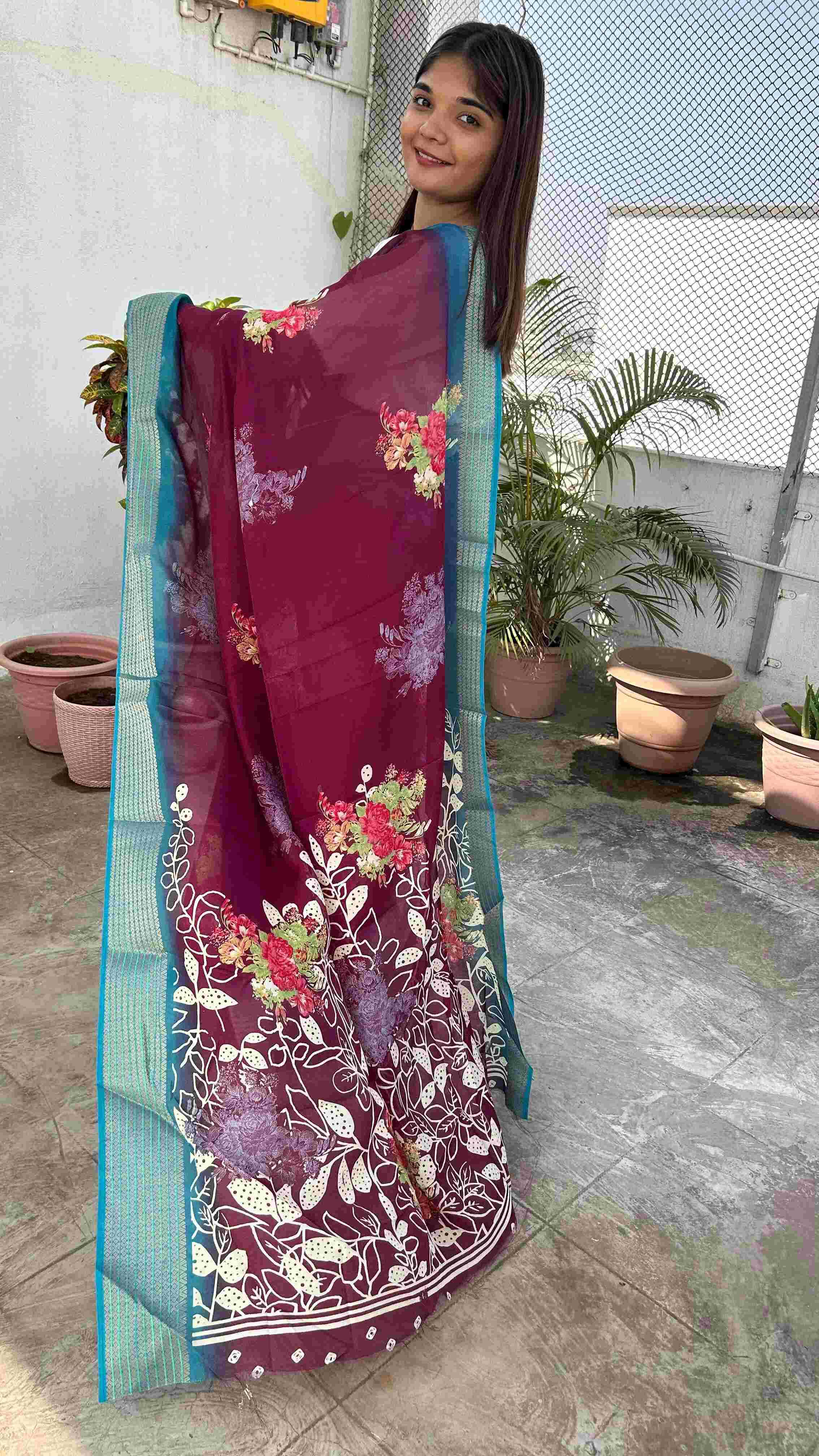 YNF CHIFFON KESH297 VHC03 SAREE WHOLESALE CHIFFON PRINTED FANCY SAREE MANUFACTURER