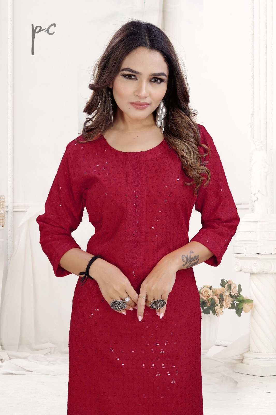 YNF CHIKAN KESH258 VDA100 KURTI WHOLESALE DESIGNER RAYON CHIKAN KURTI MANUFACTURER