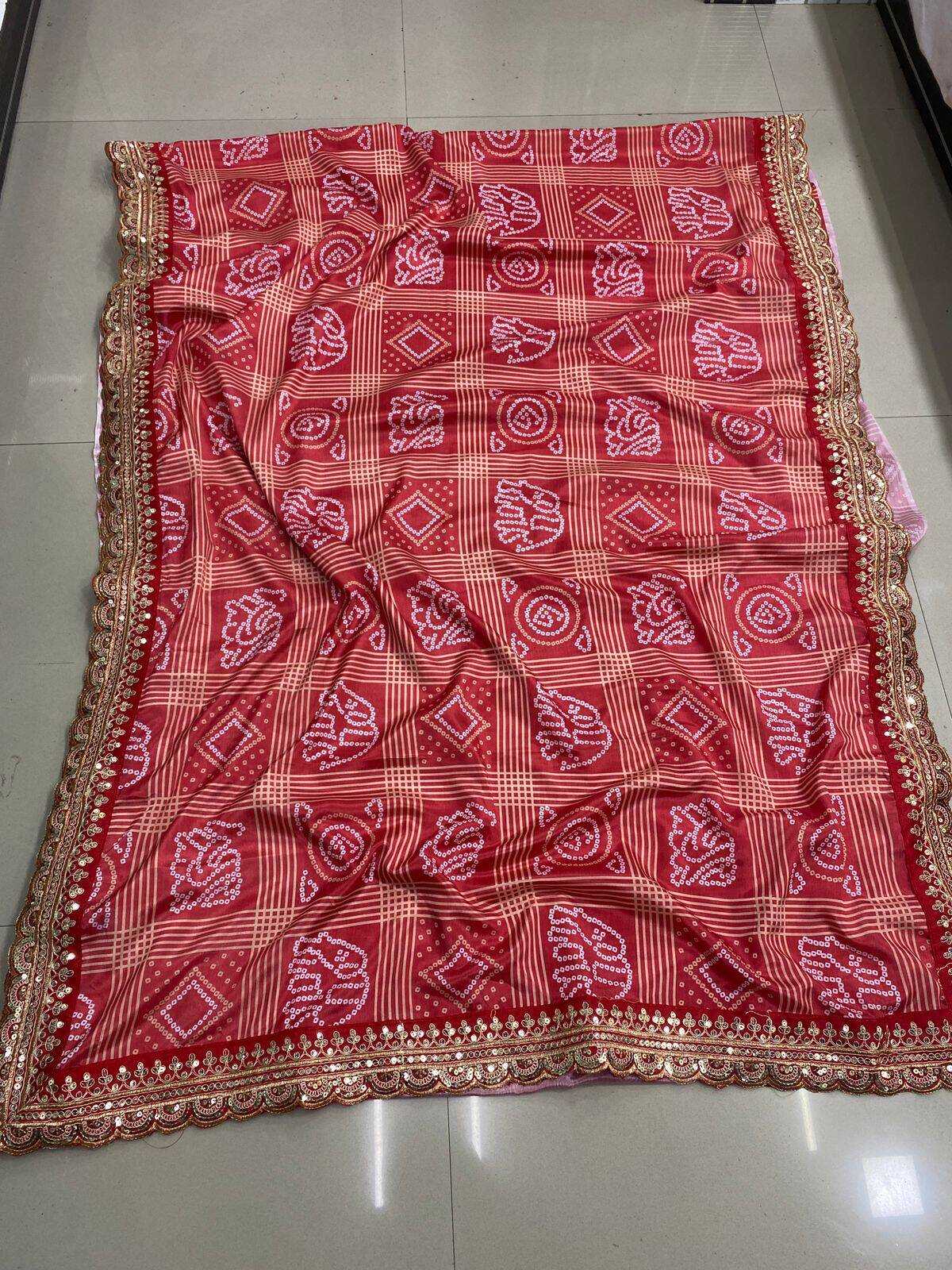 YNF CHINON KESH285 ADS04 SAREE WHOLESALE BANDHANI SEQUIN FANCY SAREE MANUFACTURER