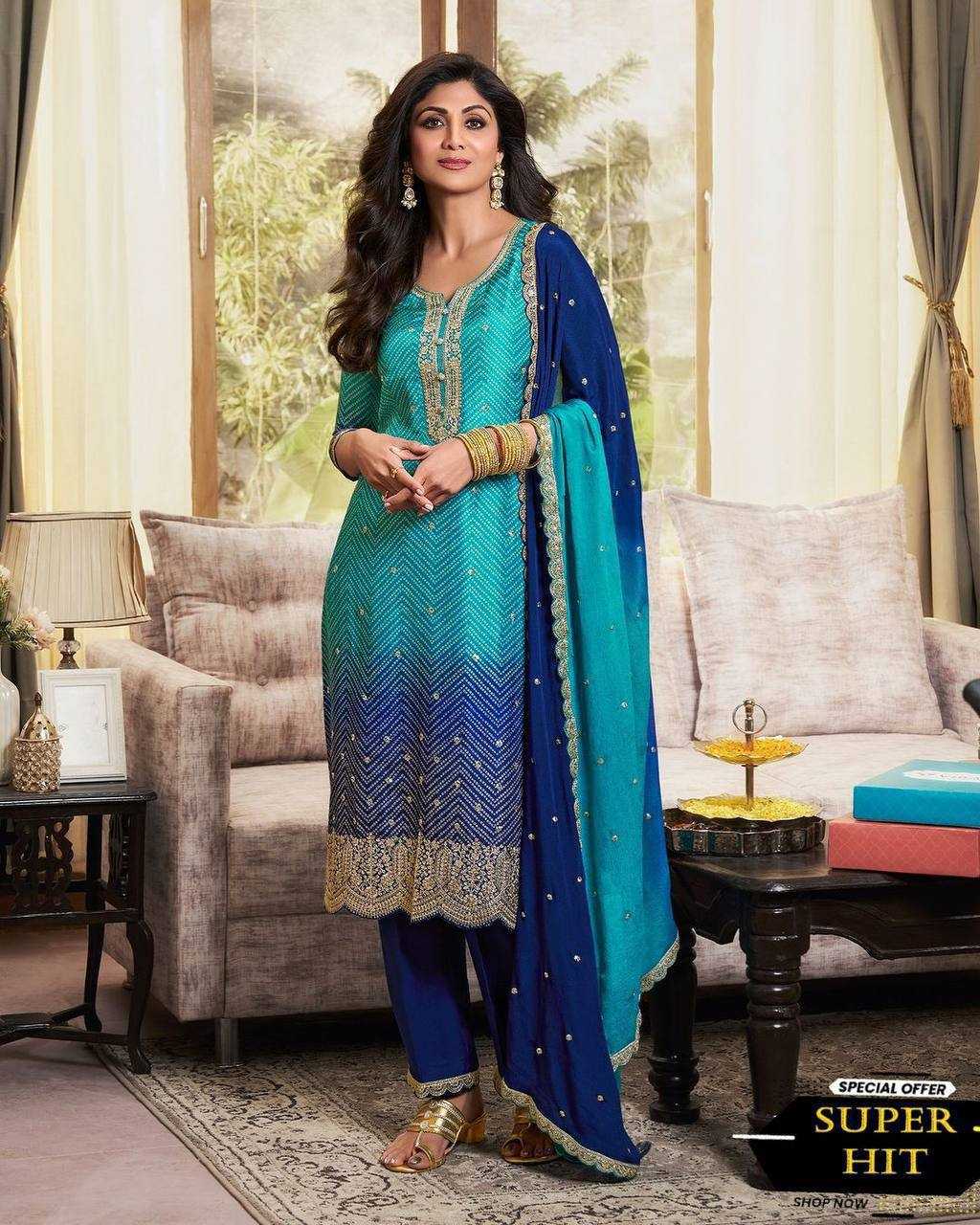 YNF CHINON KESH401 1050 WHOLESALE  SUITS & DRESSES PEINTED LADIES PARTY SHILPA SHETTY SUITS MANUFACTURER