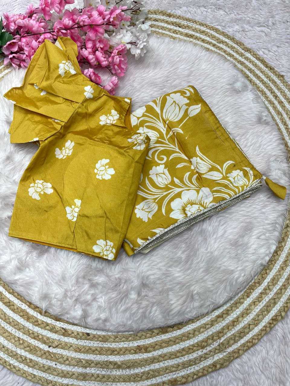 YNF CHINON RIN143 414 SAREES WHOLESALE PRINTED FLORAL FANCY SAREES MANUFACTURER