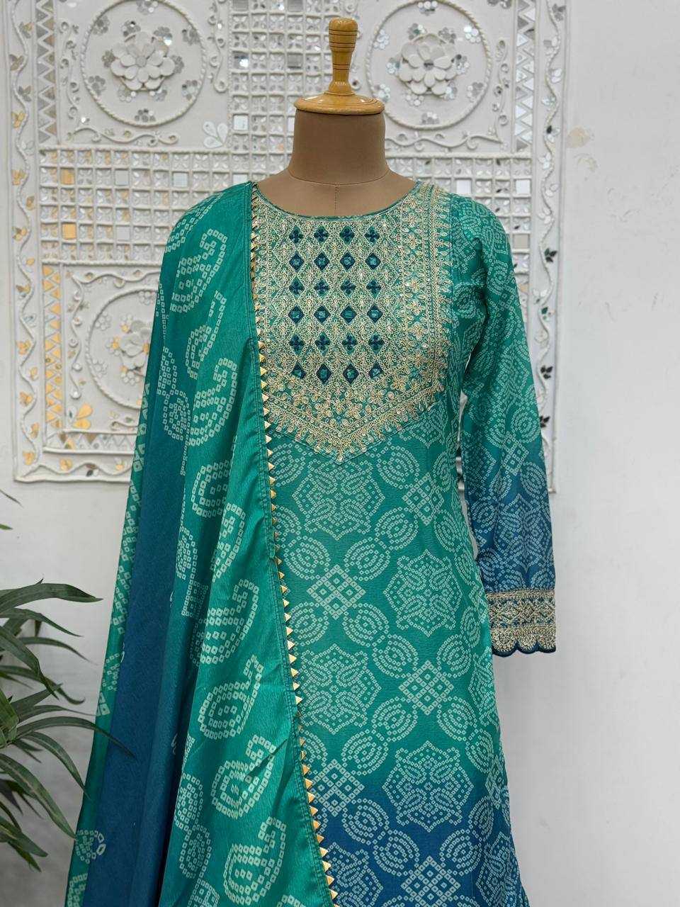 YNF CHINON SILK KESH159 1310 SUITS & DRESSES WHOLESALE EMBROIDERY PRINTED PARTY WEAR SHARARA SALWAR SUITS MANUFACTURER