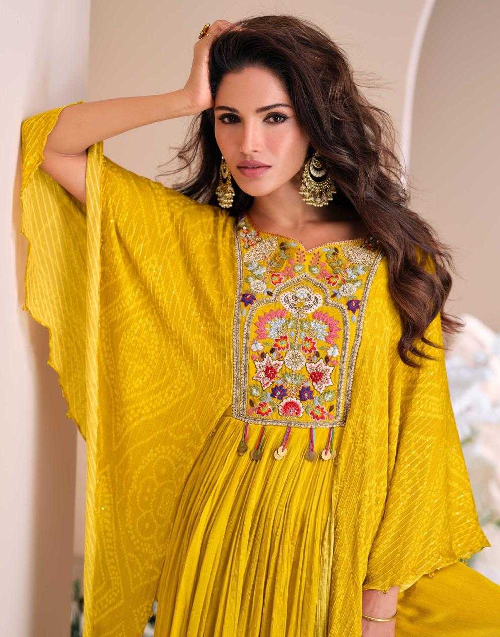 YNF CHINON SILK KRESHVA KESH235 MOHEY CLOTHING BRANDS WHOLESALE GOWN MANUFACTURER