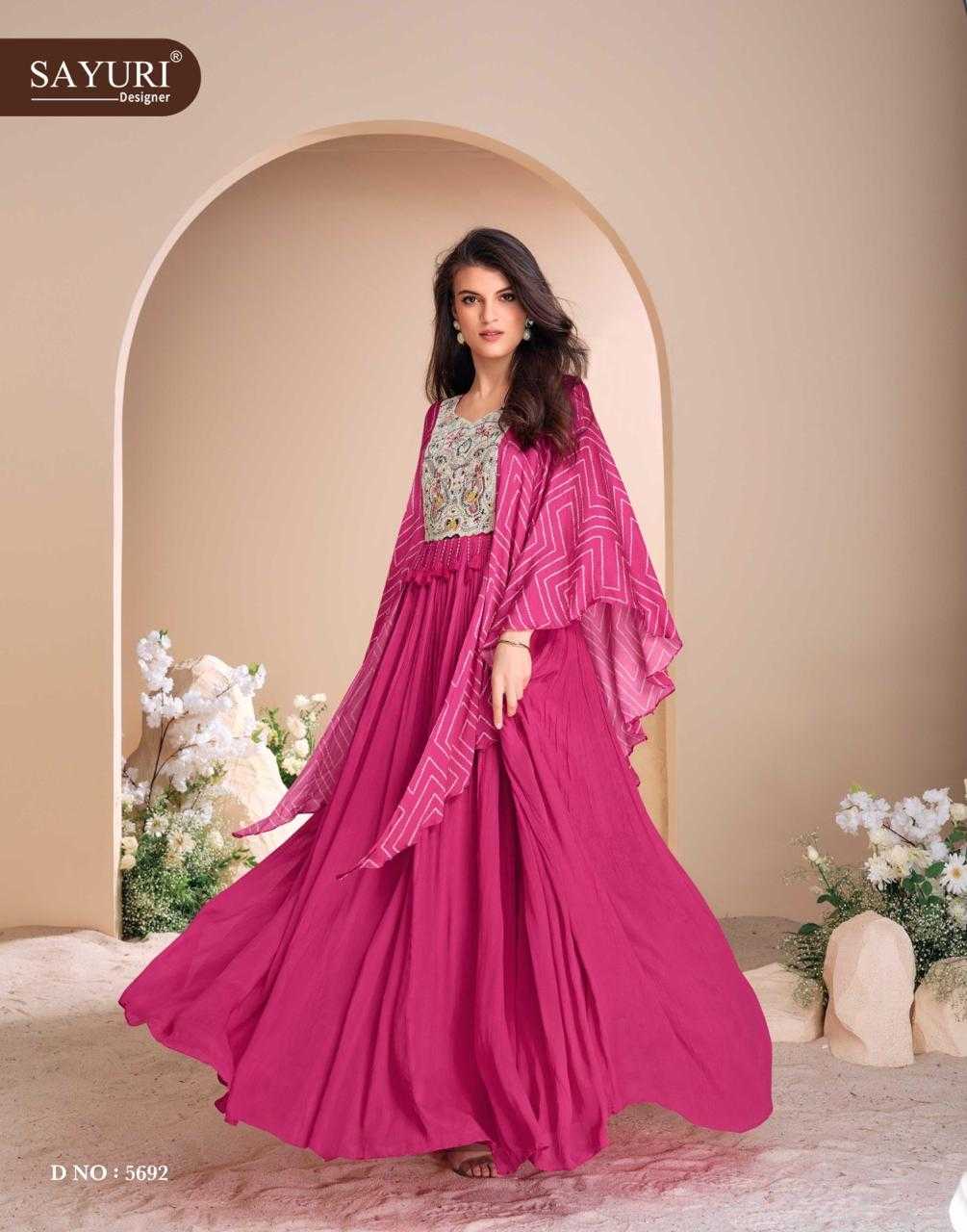 YNF CHINON SILK KRESHVA KESH235 MOHEY CLOTHING BRANDS WHOLESALE GOWN MANUFACTURER