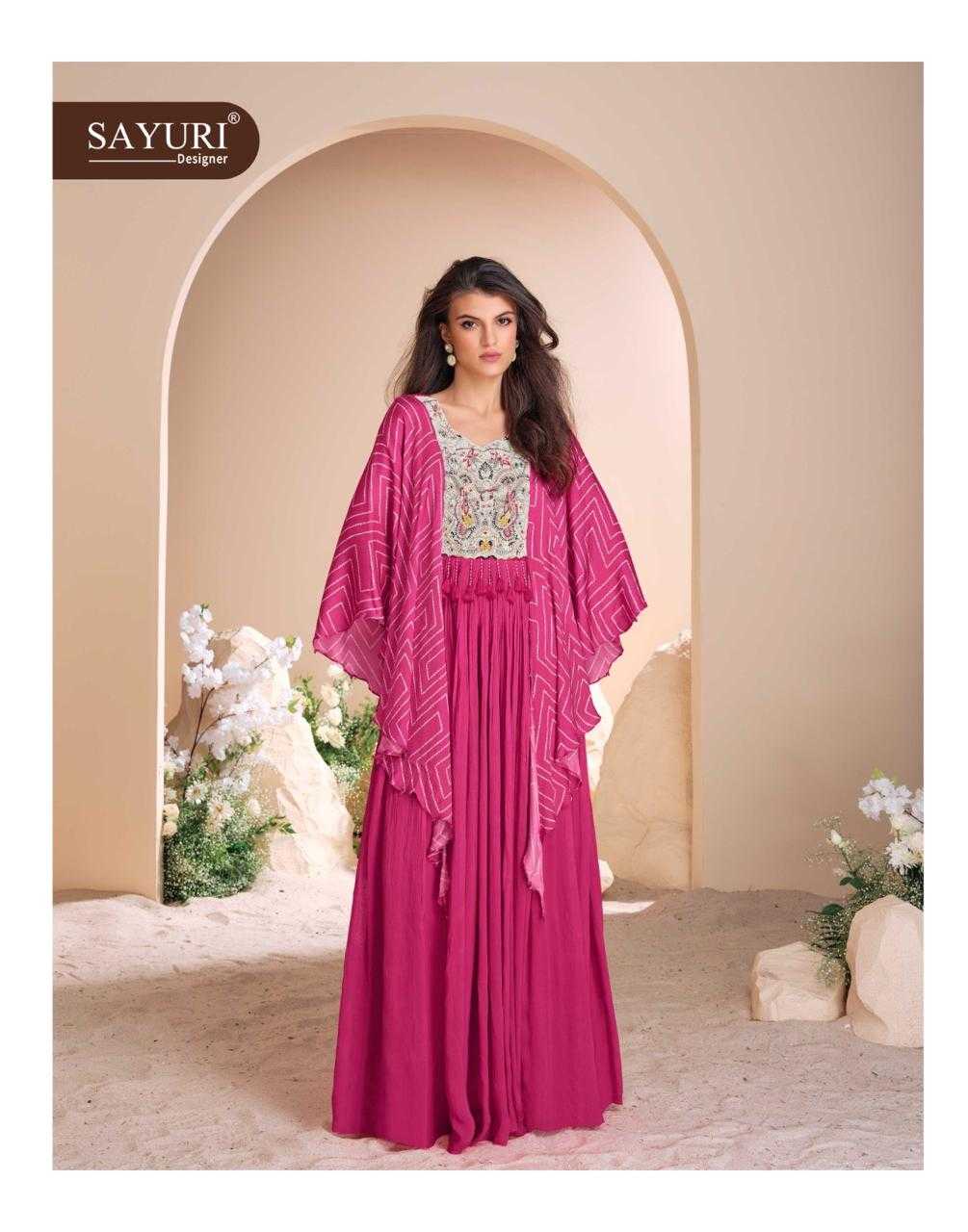 YNF CHINON SILK KRESHVA KESH235 MOHEY CLOTHING BRANDS WHOLESALE GOWN MANUFACTURER