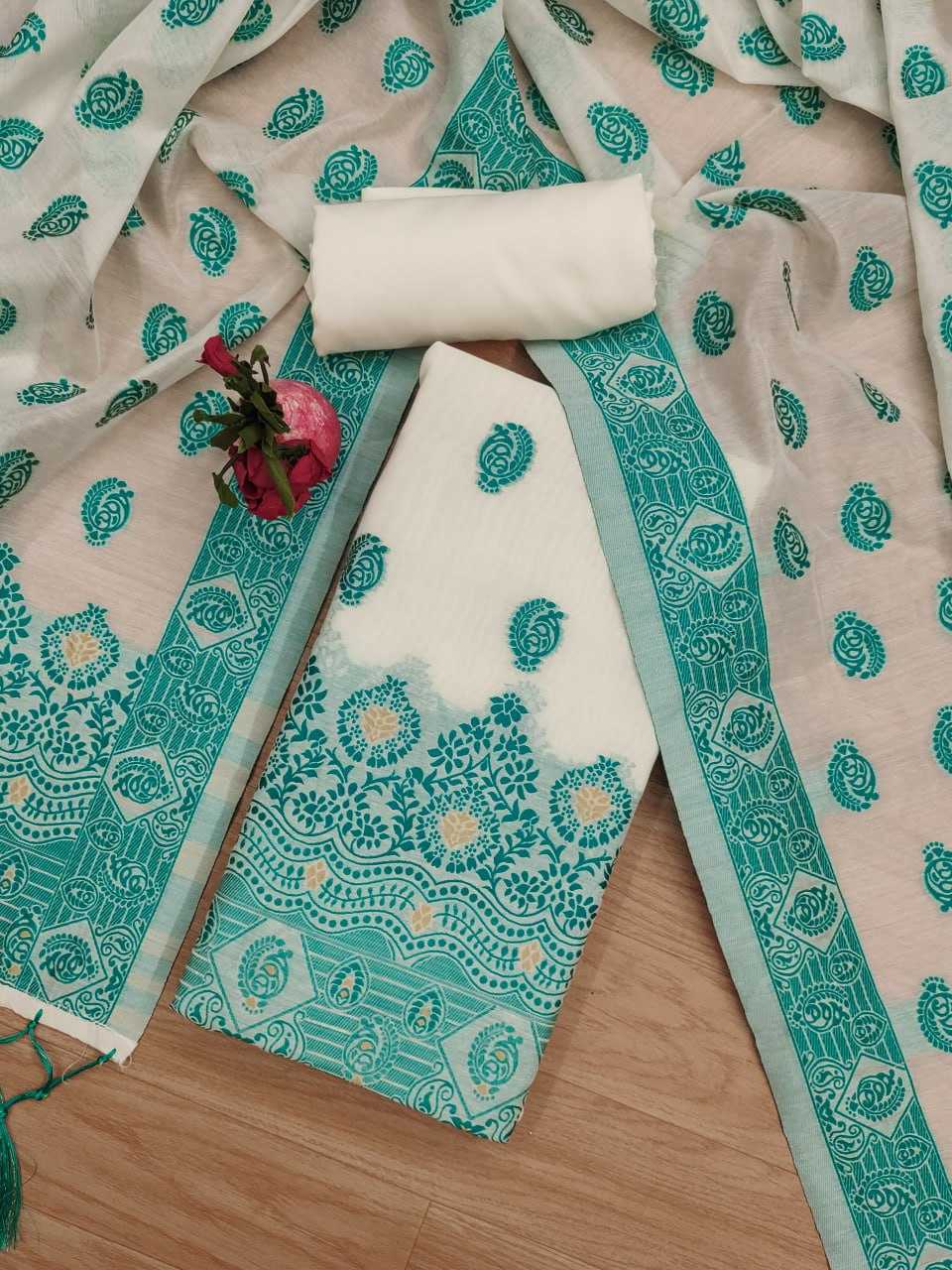 YNF COTTON KESH383 06 SUIT WHOLESALE DESIGNER COTTON HANDLOOM SUIT MATERIALS MANUFACTURER 