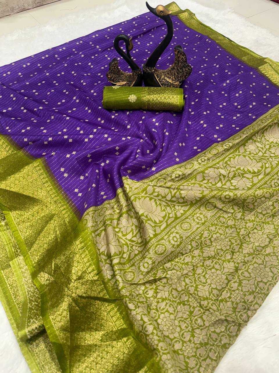 YNF DOLA SILK RIN179 785 SAREES WHOLESALE PRINTED  SILK BANDHANI SAREES MANUFACTURER