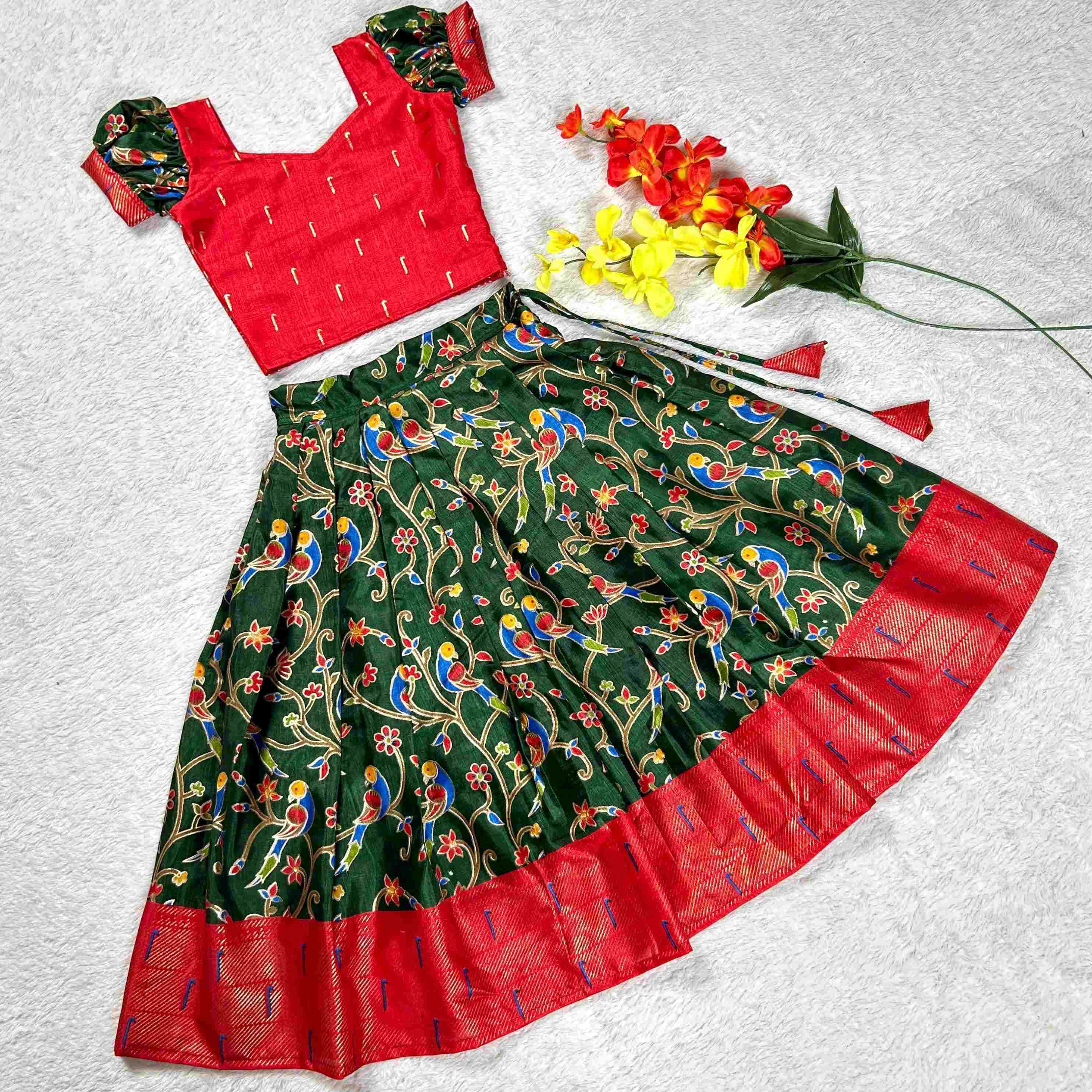 YNF DOLA RIN115 REF03 KIDS WEAR  WHOLESALE  KIDS CHOLI BABY GIRL LEHENGA MANUFACTURER