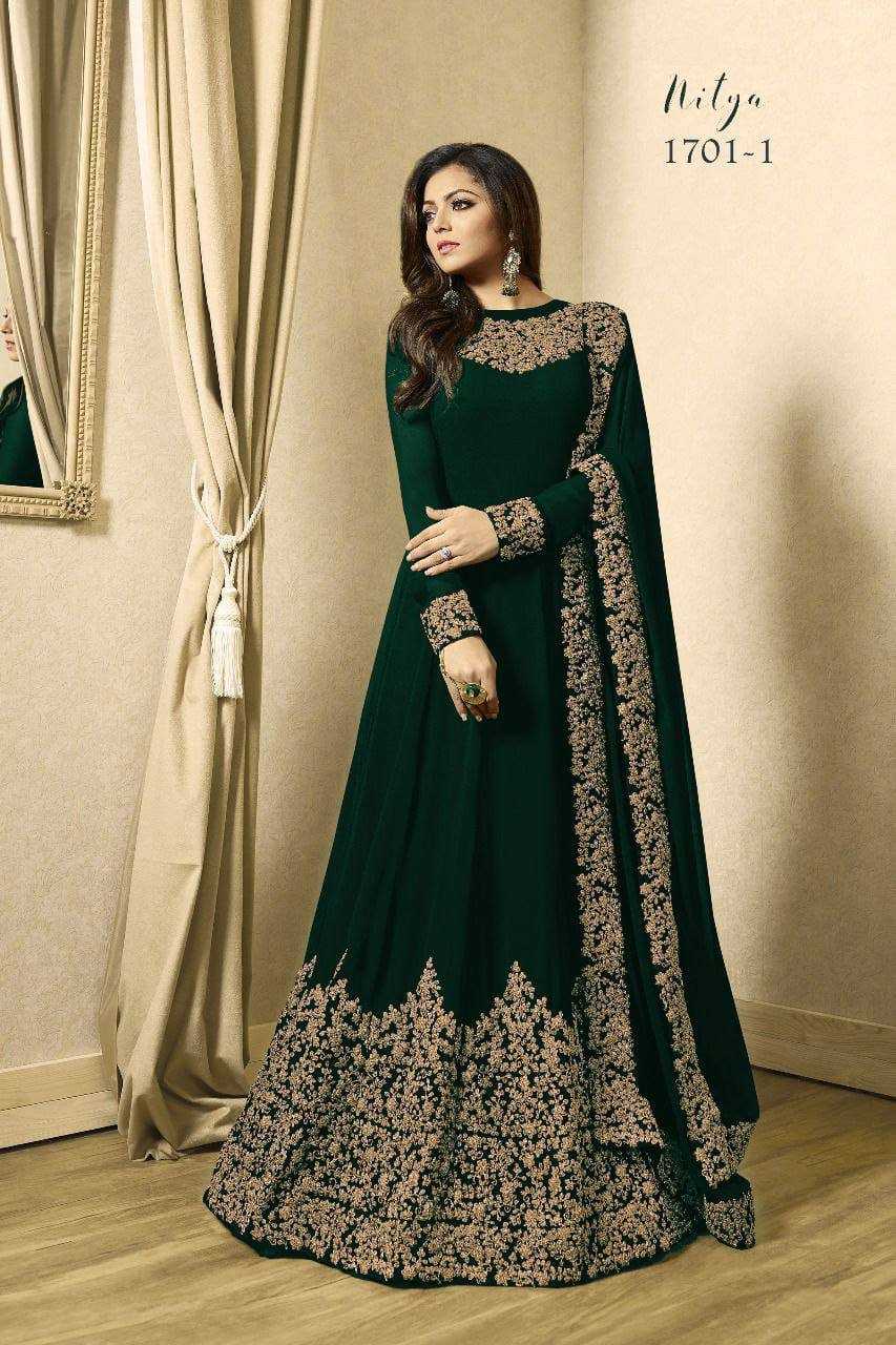 YNF GEORGETTE RIN156 1136 GOWNA  WHOLESALE FANCY EMBROIDERY LONG GOWNS MANUFACTURER