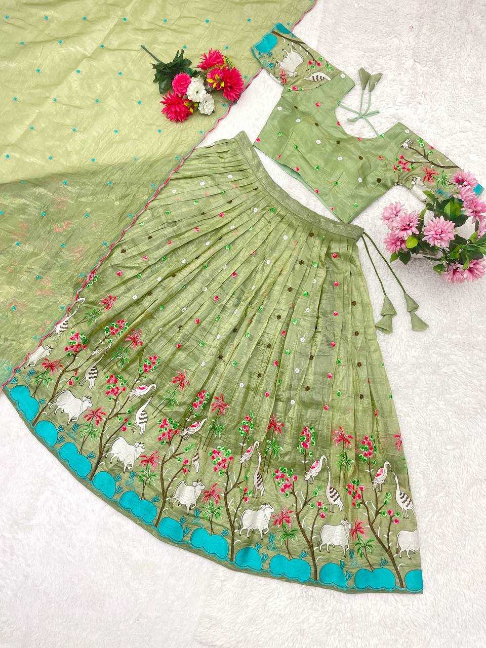 YNF GOLD CRUSH KESH367 168 LEHENGA WHOLESALE EMBROIDERED DESIGNER HEAVY LEHENGA MANUFACTURER