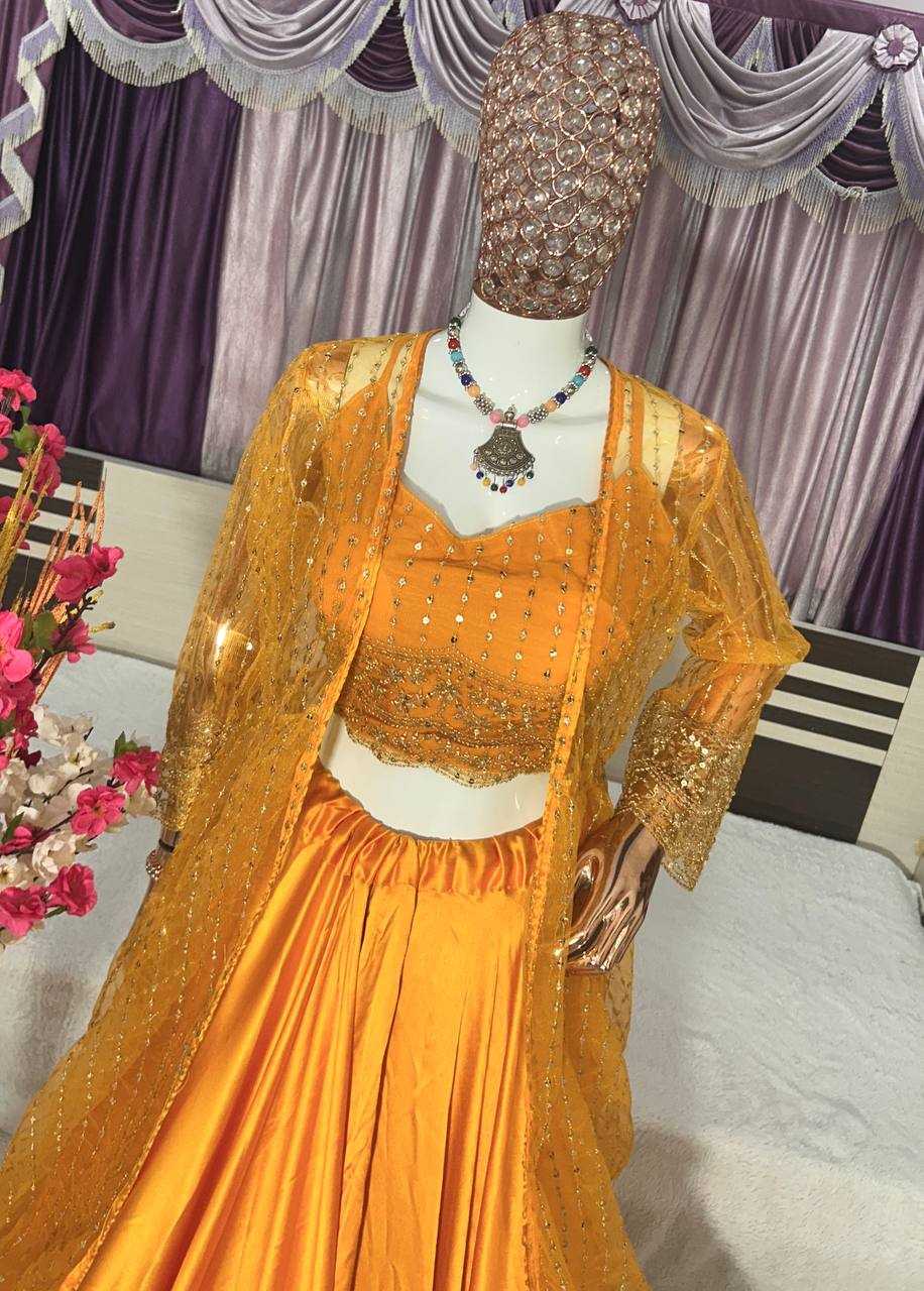 YNF HEAVY NET KESH399 3121 LEHENGAS WHOLESALE NET FANCY EMBROIDERED INDO WESTERN LEHENGAS MANUFACTURER