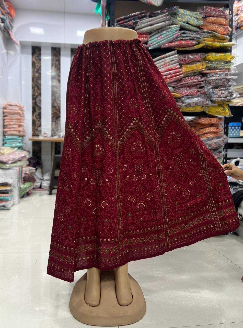 YNF HEAVY RAYON  RIN125 Flared Skirt LEHENGAS WHOLESALE SIMPLE PRINTED CIRCULAR LEHENGAS MANUFACTURER