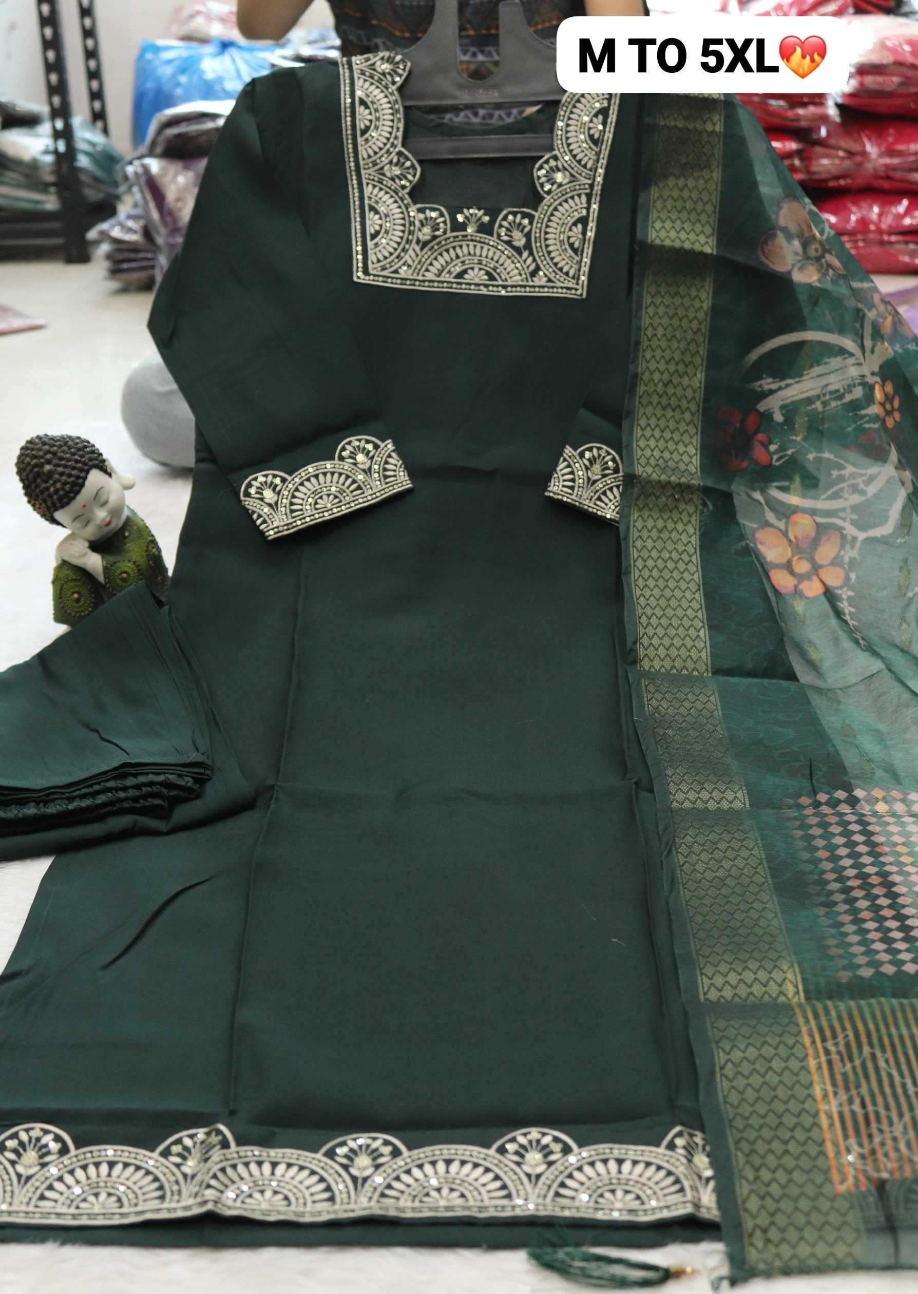 Ynf Heavy Roman Silk KESH258 VDA175 Kurti Wholesale Fancy Kurti Embroidered Kurtis Silk Kurtis Manufacturer