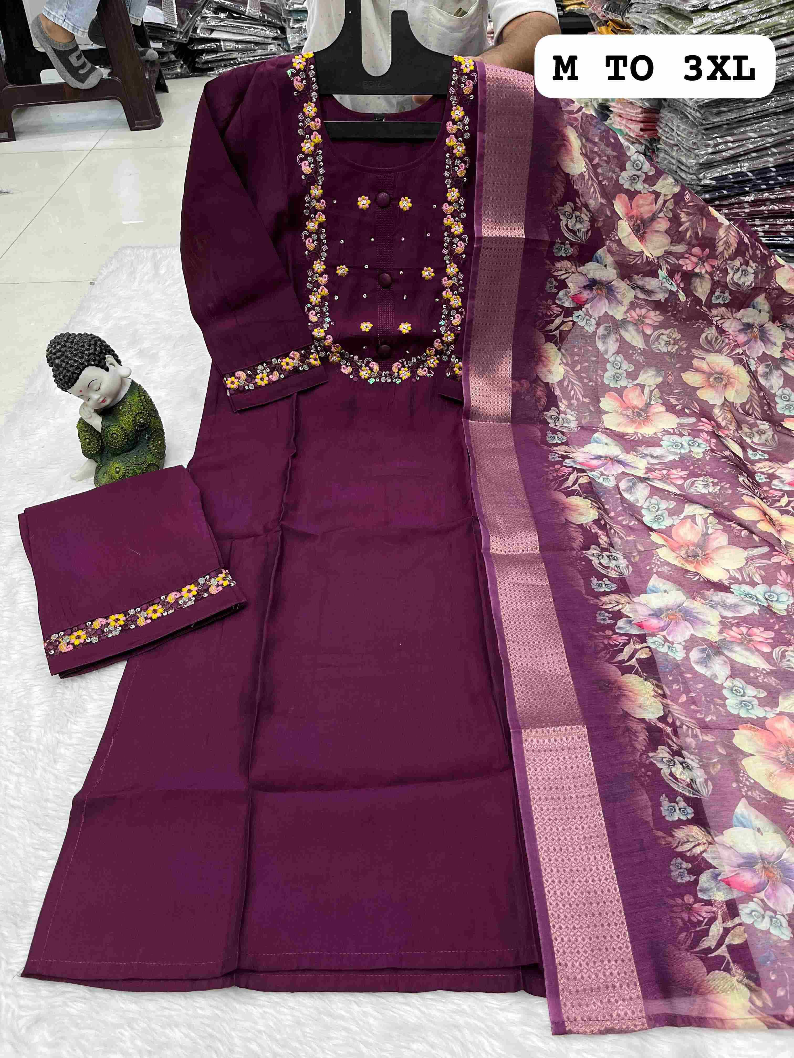 YNF HEAVY ROMAN SILK KESH258 VDA62 SUIT WHOLESALE DESIGNER HANDLOOM SILK SUIT MANUFACTURER