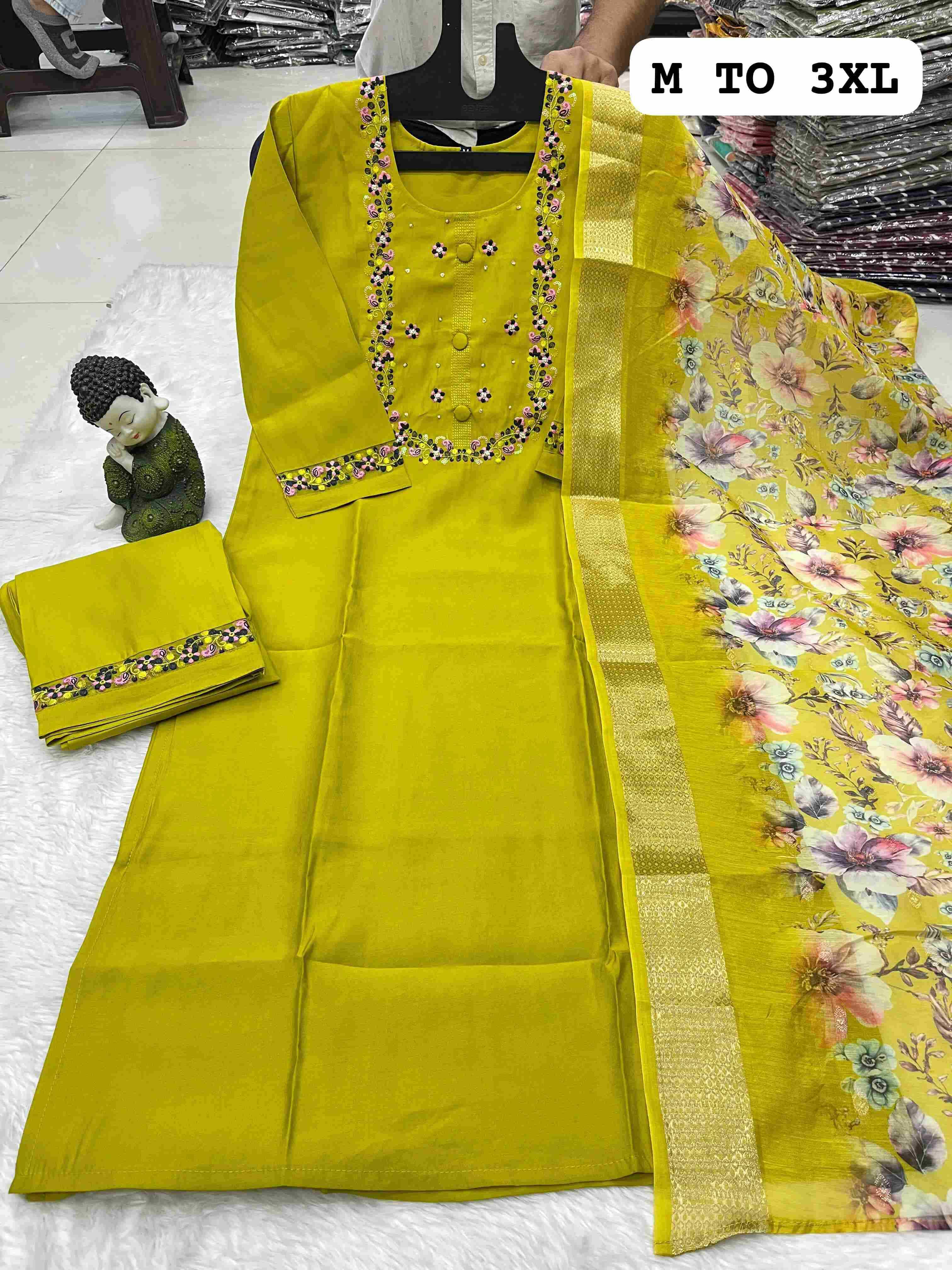 YNF HEAVY ROMAN SILK KESH258 VDA62 SUIT WHOLESALE DESIGNER HANDLOOM SILK SUIT MANUFACTURER