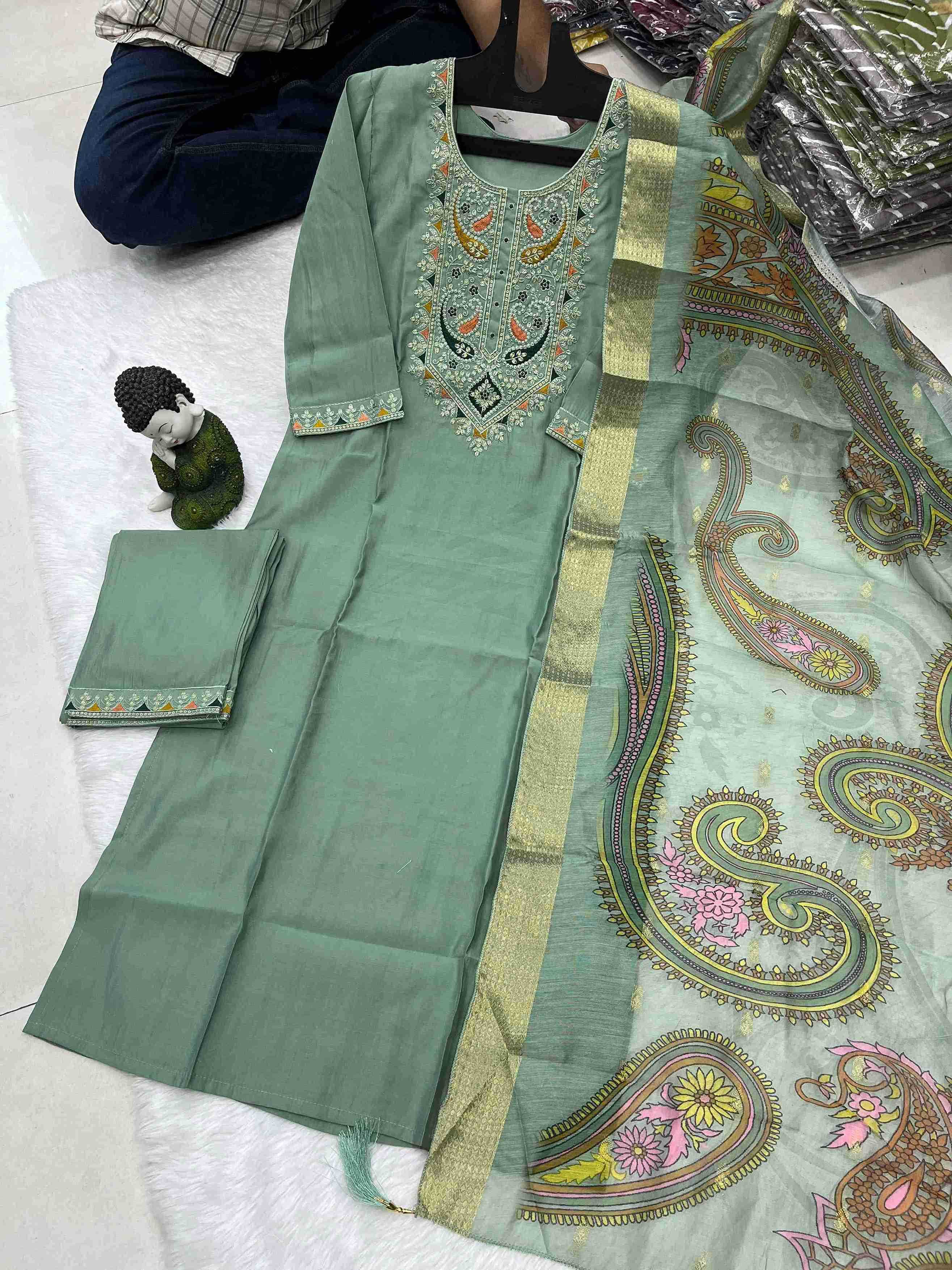 YNF HEAVY ROMAN SILK KESH258 VDA63 KURTIS WHOLESALE EMBROIDERED SILK KURTIS MANUFACTURER