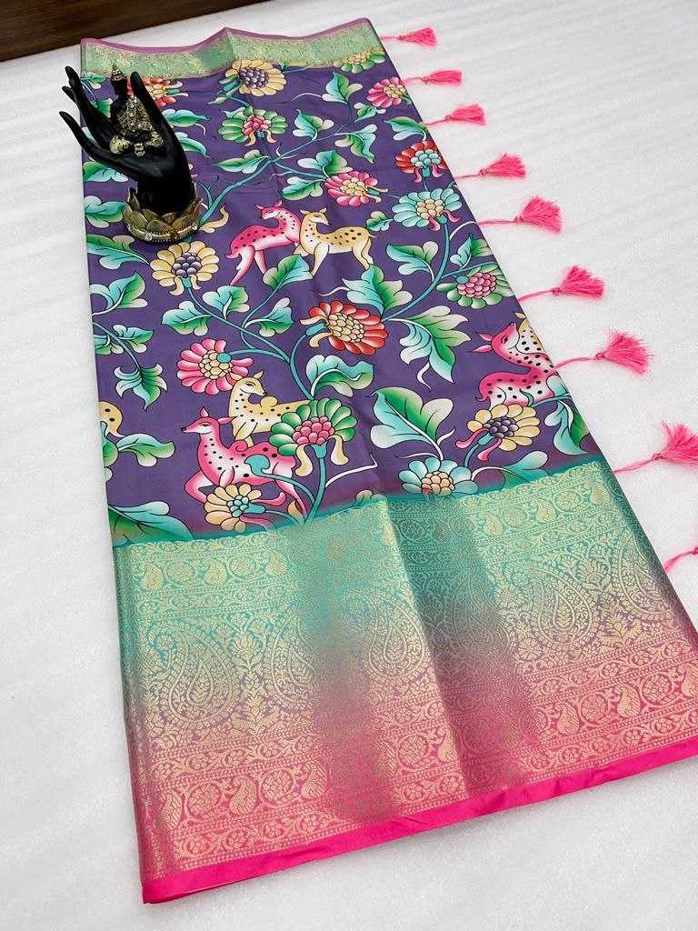 YNF JACQUARD KESH384 518 SAREES WHOLESALE PRINTED KALAMKARI JACQUARD SAREES MANUFACTURER