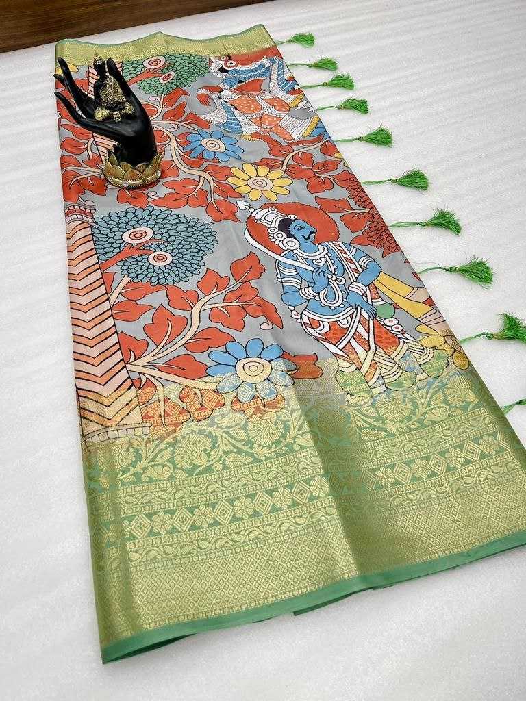 YNF JACQUARD KESH384 518 SAREES WHOLESALE PRINTED KALAMKARI JACQUARD SAREES MANUFACTURER