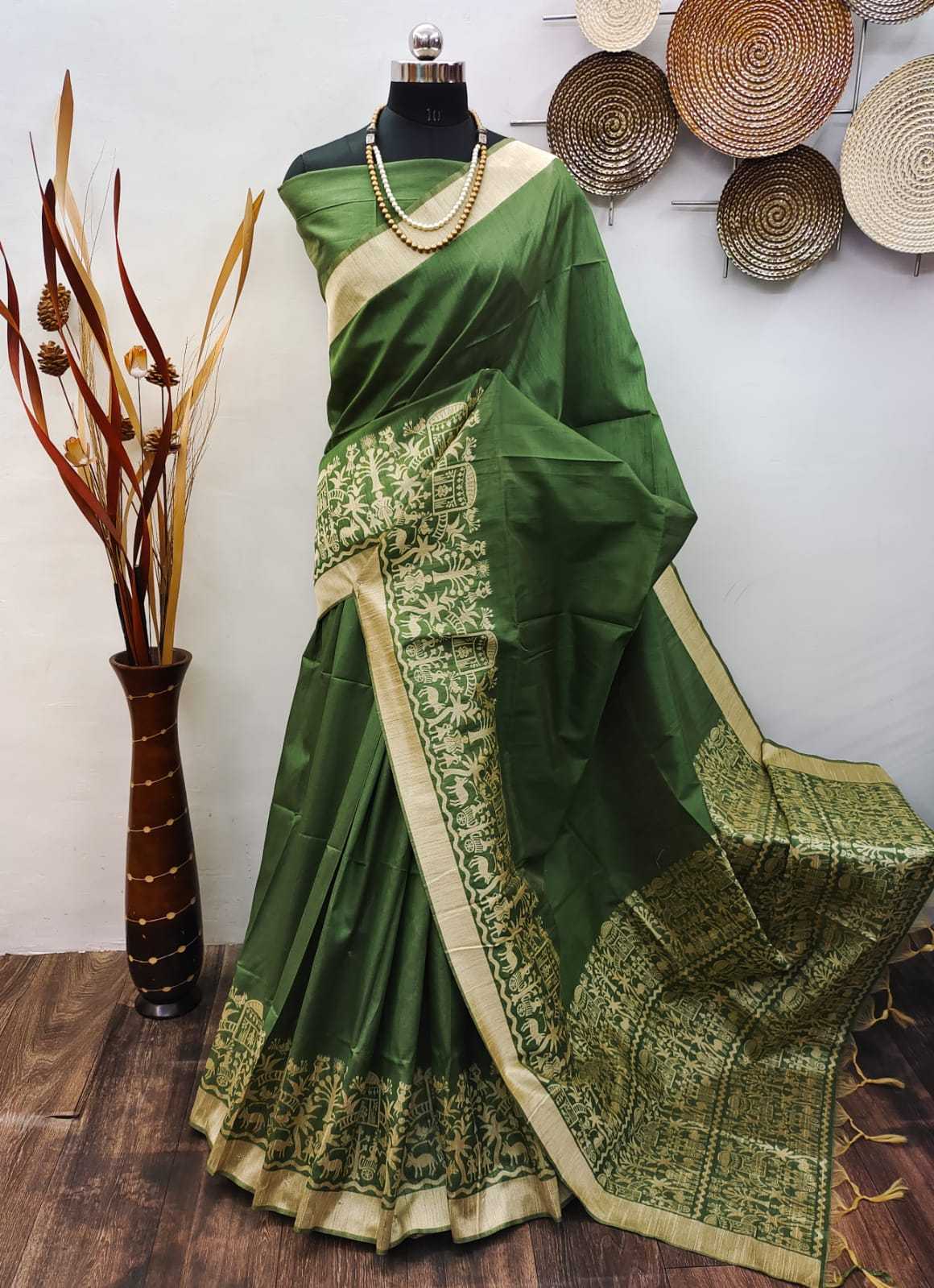 YNF LINEN KESH171 RIS18 SILK SAREE WHOLESALE TRADITIONAL LINEN JAMDANI SILK SAREE MANUFACTURER