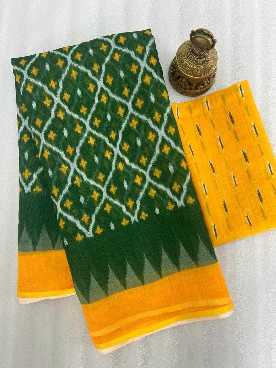 YNF LINEN KESH223 392 SAREE WHOLESALE LINEN PRINTED FANCY SAREE MANUFACTURER